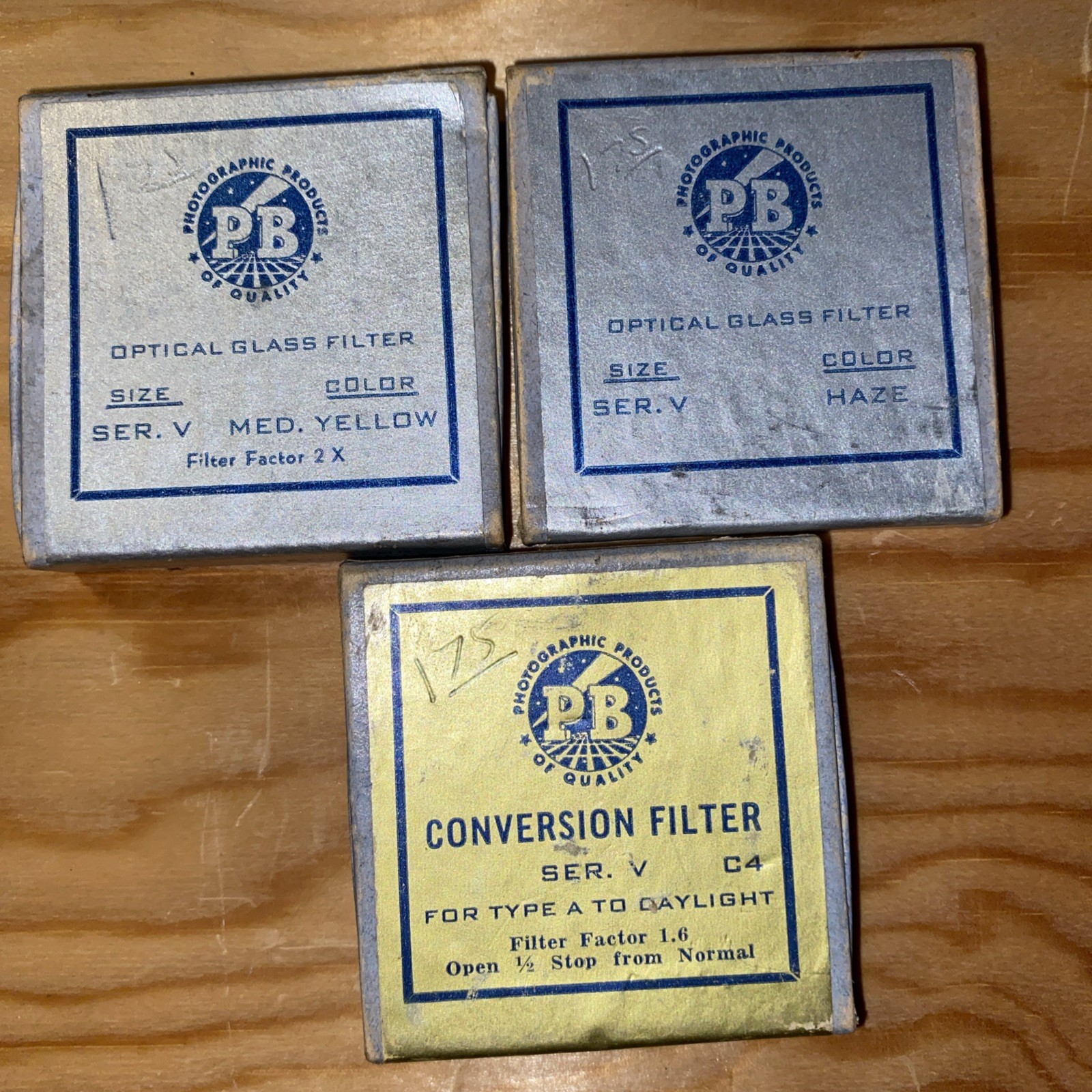 Ponder & Best Optical Glass Photographic Filter Lot Of 3