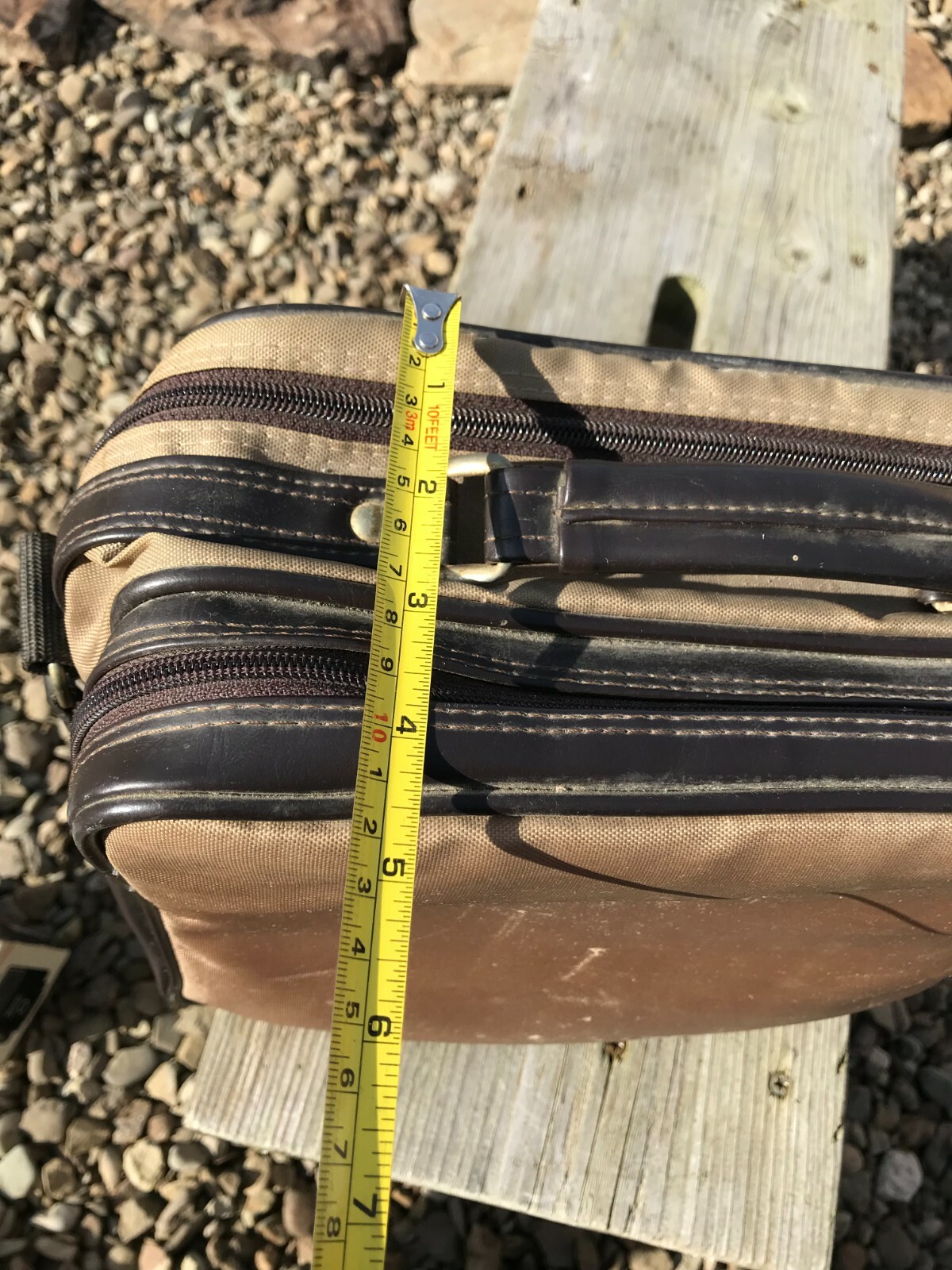 Vintage 1980’s Camera Case Two Tone Brown Padded Used Shoulder Strap