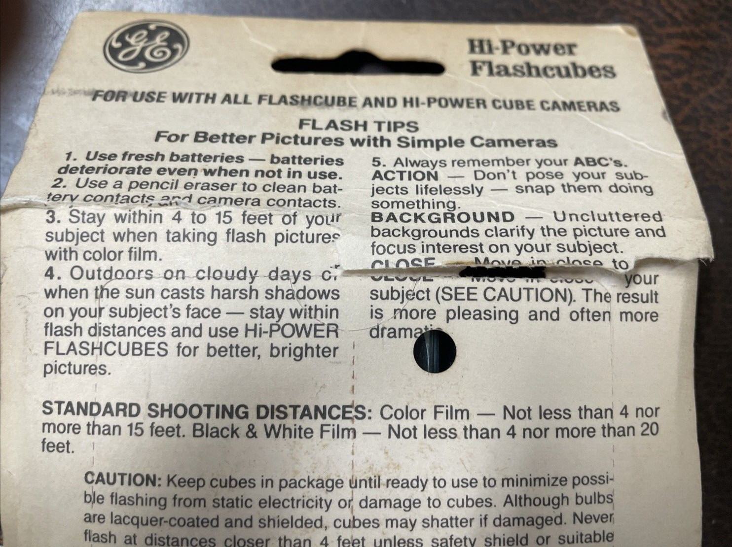 Vintage GE Hi-Power FlashCubes 6pack NEW (FC107-1Q3379