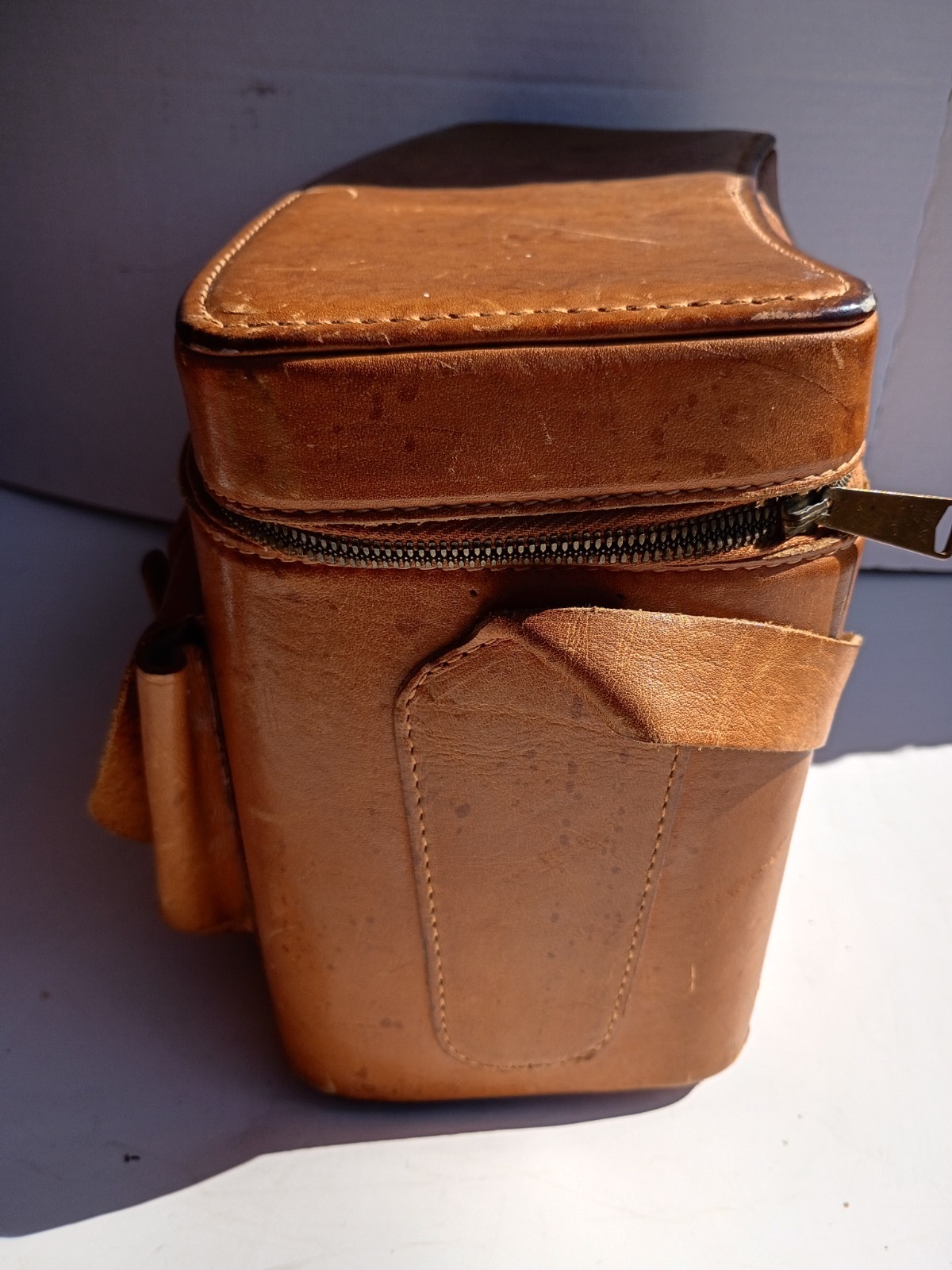 Vintage Handmade Top Grain Cowhide Leather Field Camera Bag Satchel USA 11x8x6