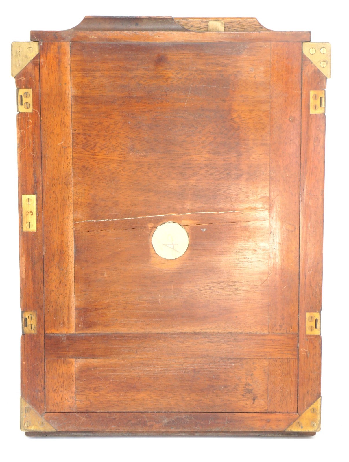 Antique Mahogany Double Plate Film Holder 18x24cm Vintage Reisekamera Tailboard