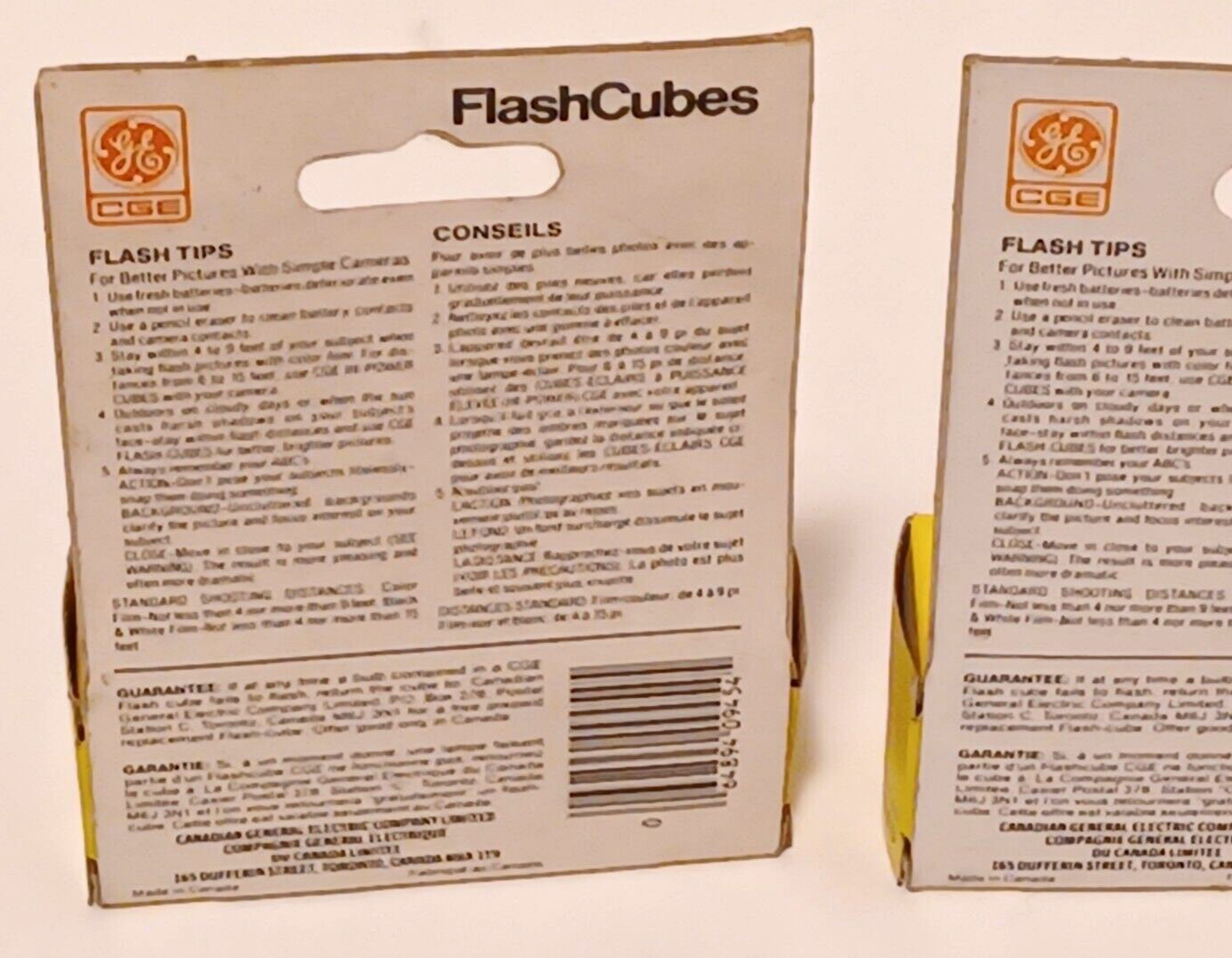 2 Packages Of GE Flashcubes Retired New 12 Flashes Per Box
