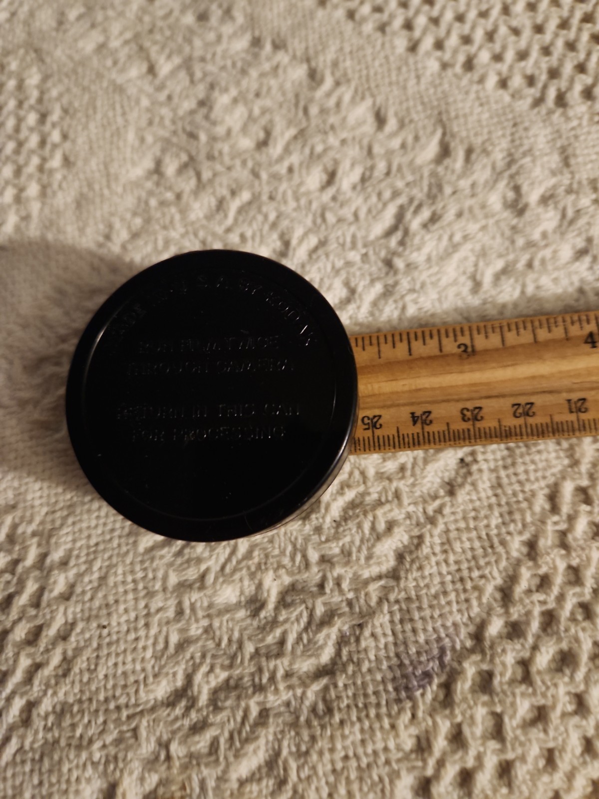 Vintage Kodak Black Metal Film Canister Tin