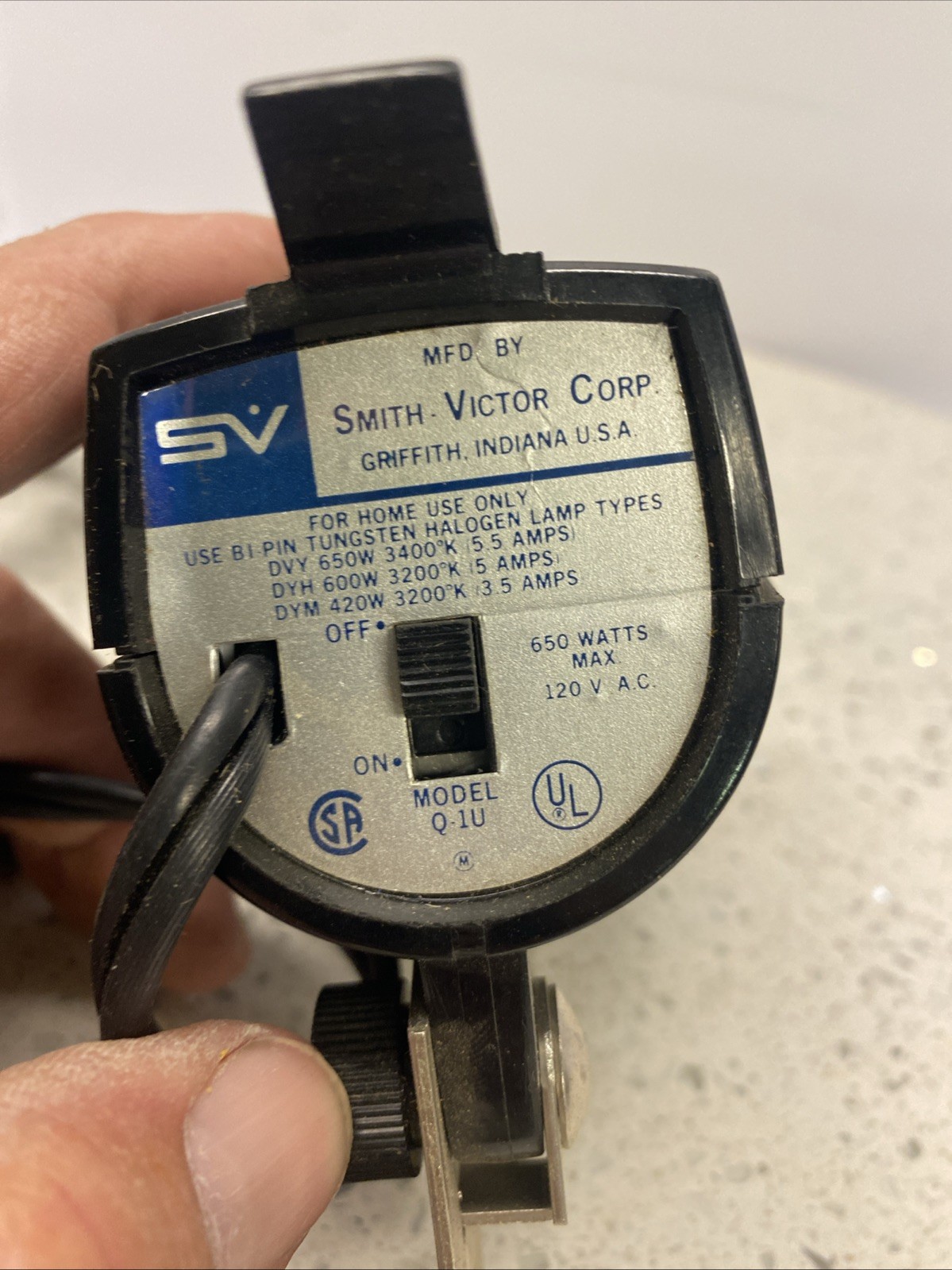 Smith Victor Model Q1U Movie Light Tested