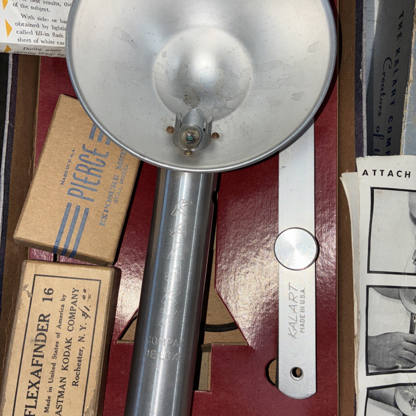 Vintage Kalart Speed Flash Safety First De Luxe range finder Original Box
