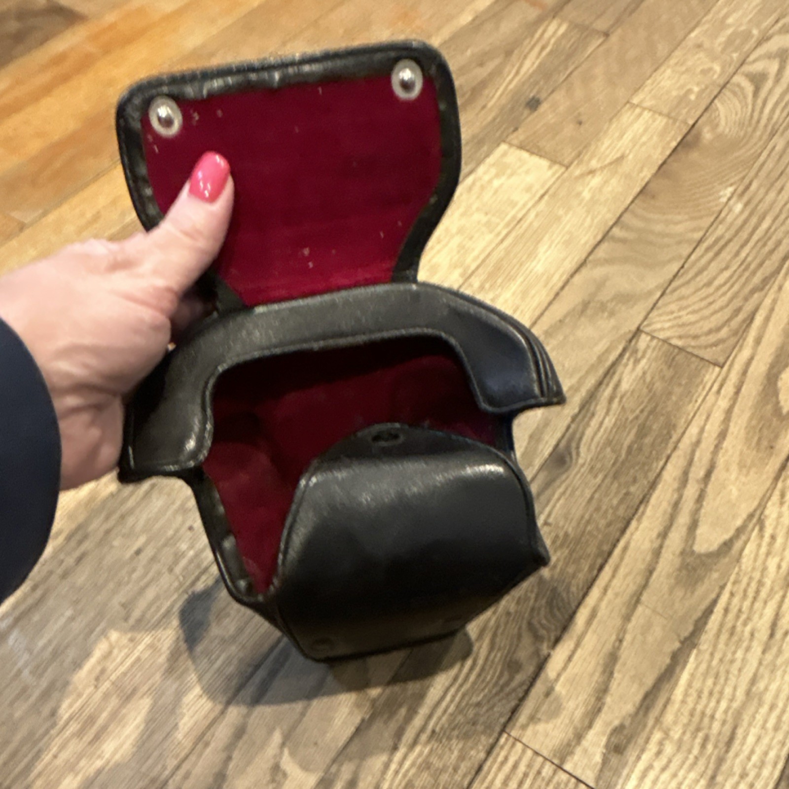 Minolta AE Camera Case Black Leather Red Interior For Minolta Type Case(s)