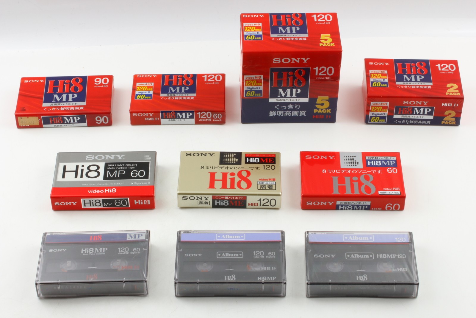 [Unused] Sony Hi8 MP ME 60/90/120min 15 Cassette Tapes Set From JAPAN