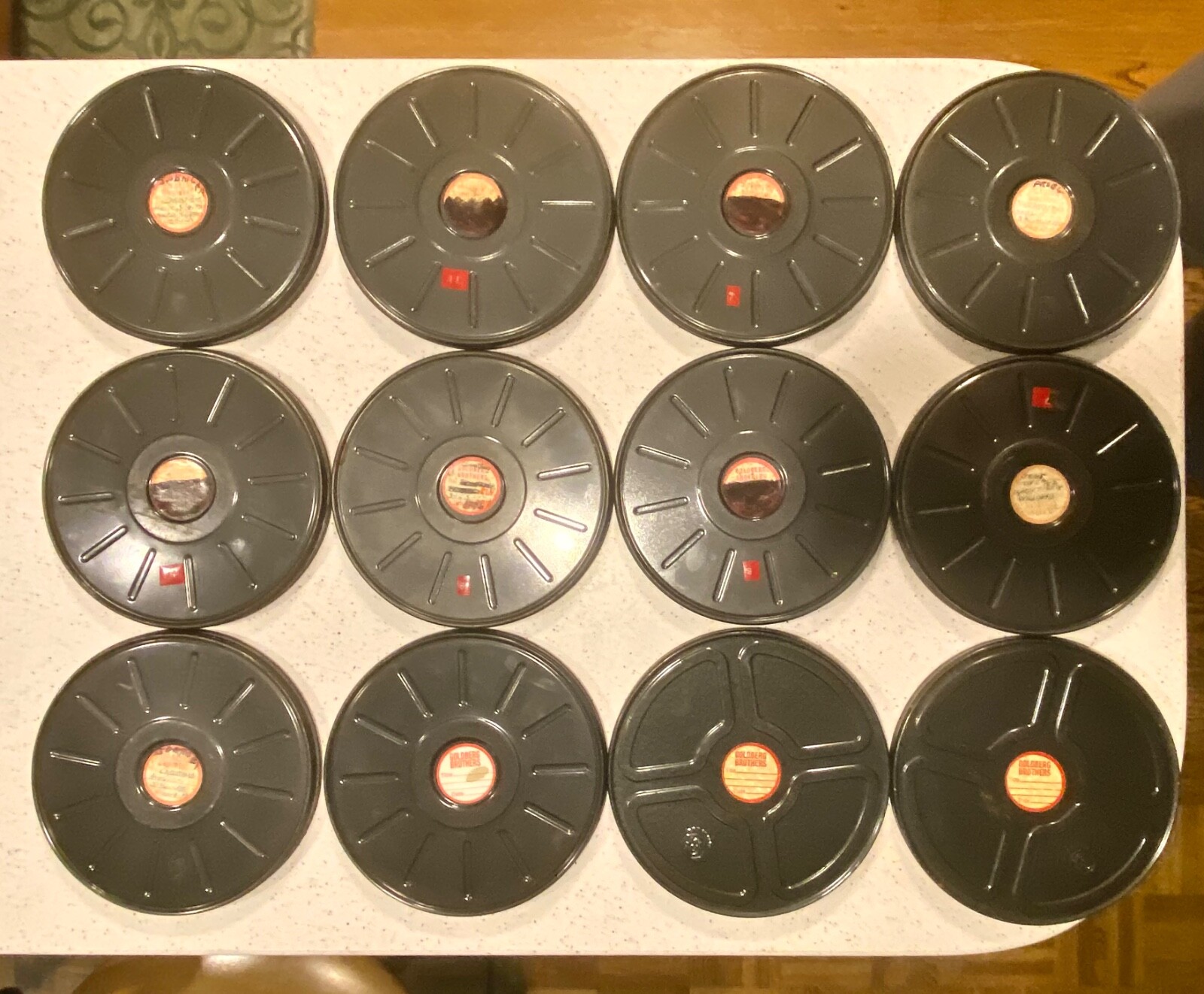 Goldberg Brothers GB R – 8mm 12 7″ Metal Film Reel & Cans & Case Made In USA