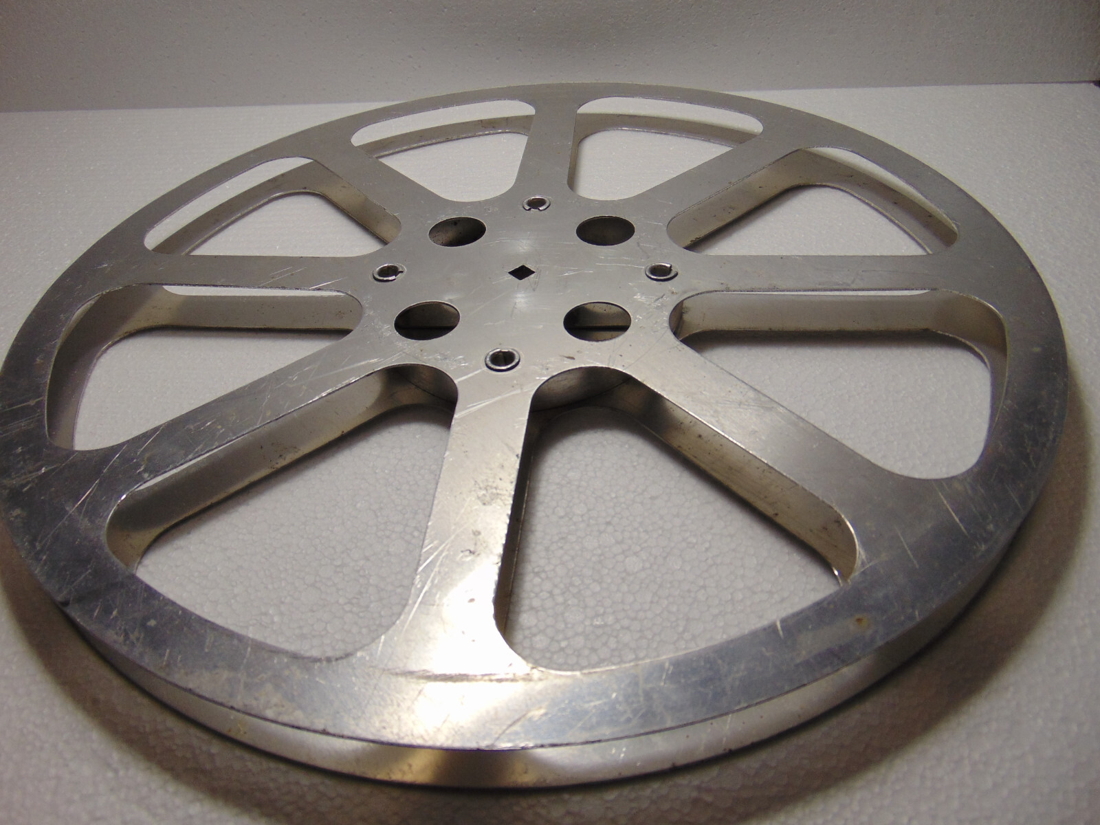 BIG Empty 16mm Aluminum Metal Film Reel 16″ 2000ft Movie Take Up 2000′ 600m