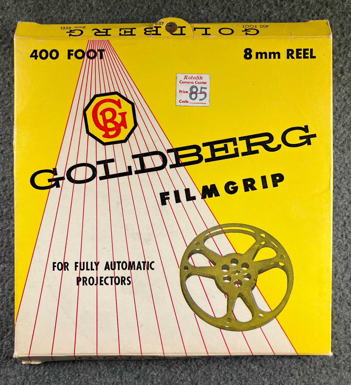 Goldberg Filmgrip 400-foot 8mm reel – new old stock No. 4R8 – box NOS [D]