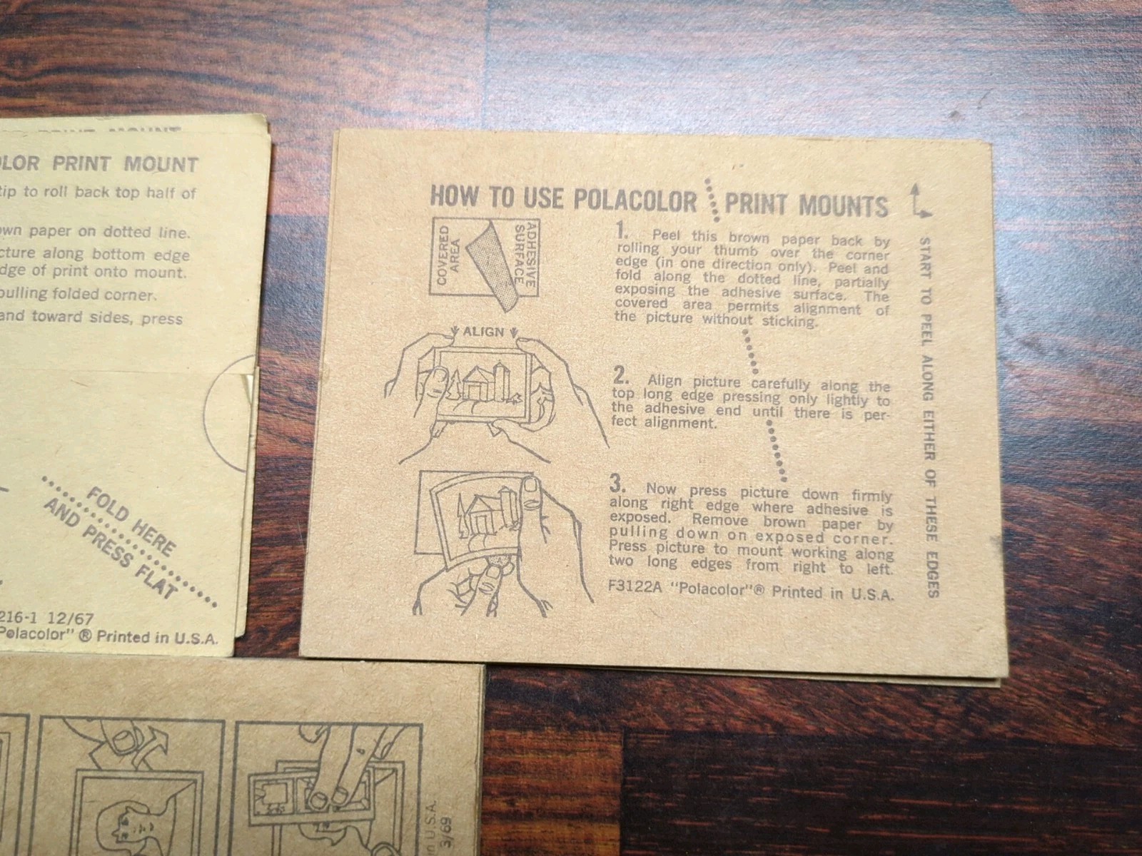 Vintage POLAROID Polacolor 3.375″ X 4.25″ Print Mounts Set Of 13