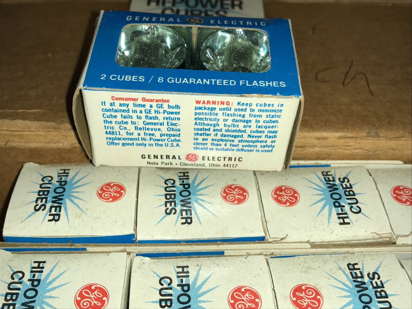 Vintage New Old Stock 18 Boxes GE HI-Power Flash Cubes Polaroid 144 Flashes