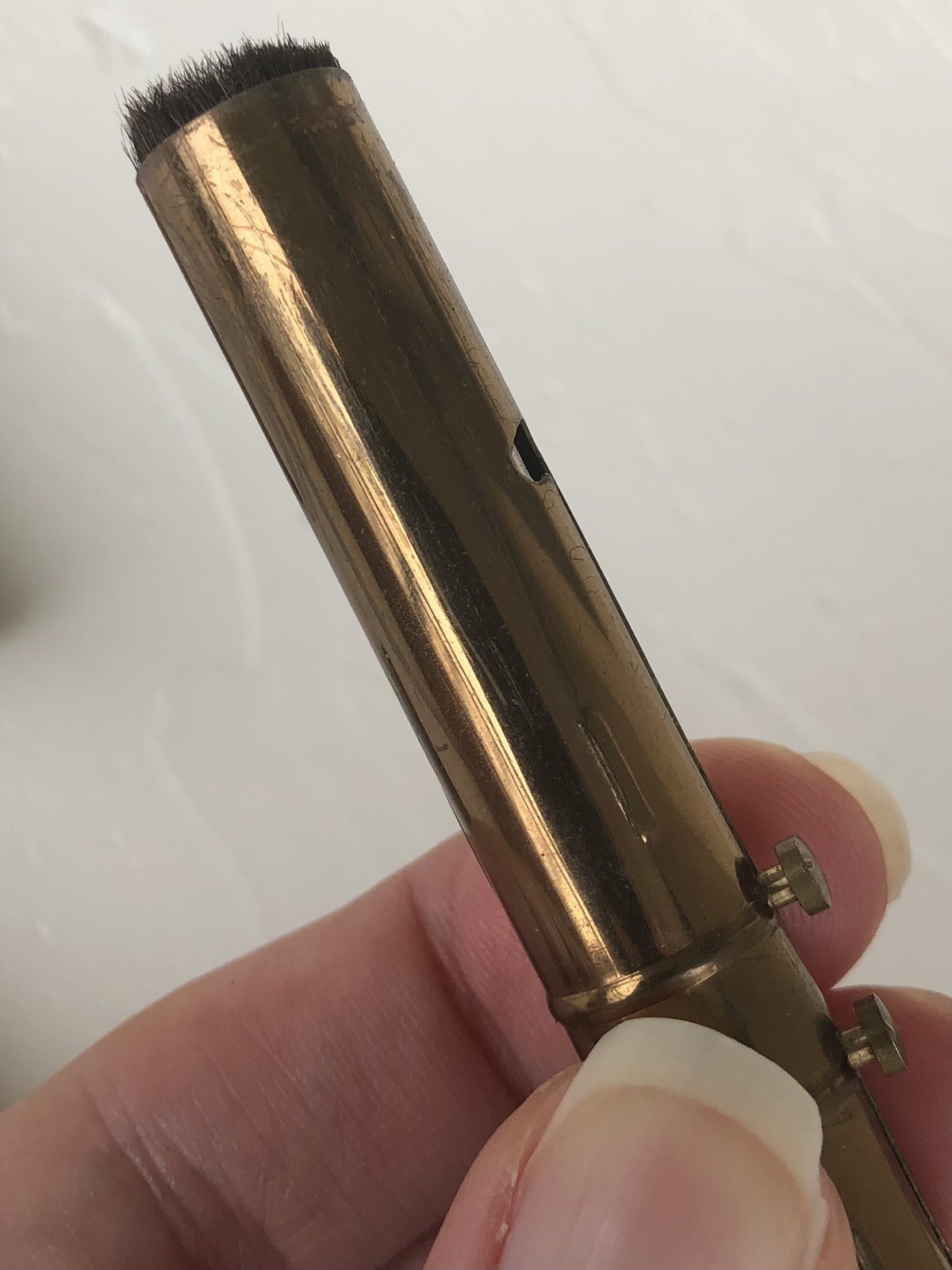 “read” Vtg “Super” Retractable Double Ended Camera Lens Brush & Polisher