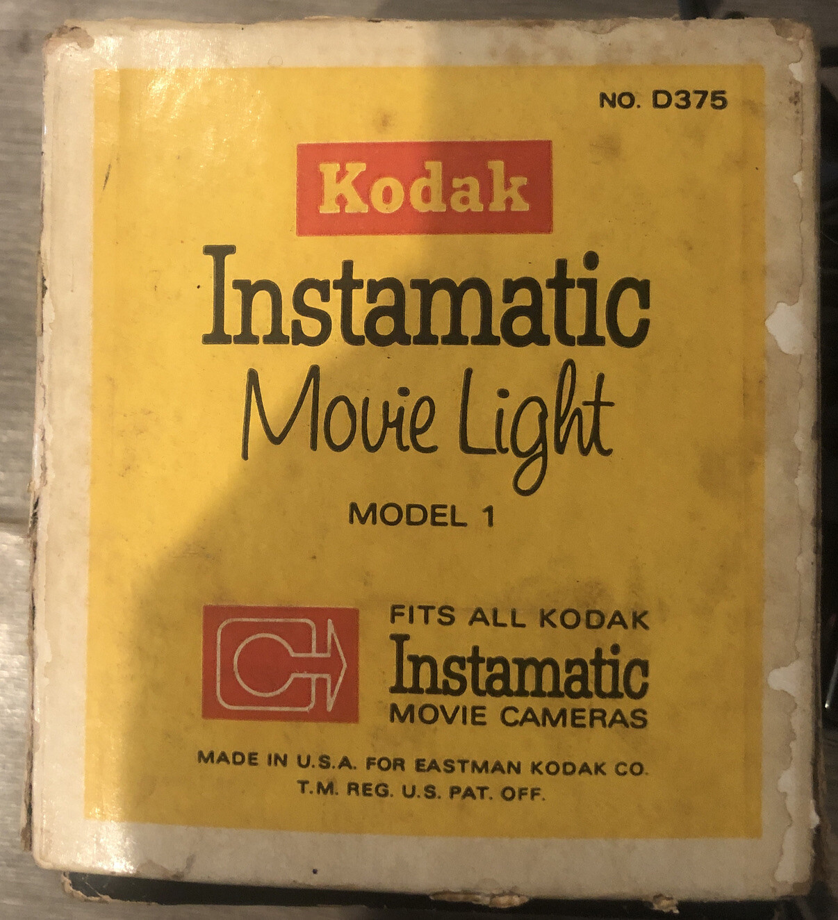 Vintage Kodak Instamatic Movie Light Model 1, No. D375