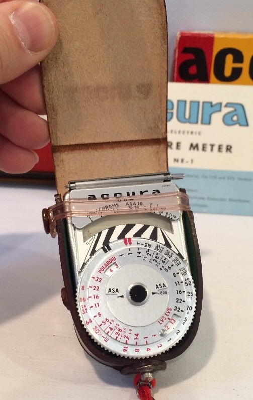 VTG Accura Photo Electric Exposure Meter With Leather Case In Original Box Japan