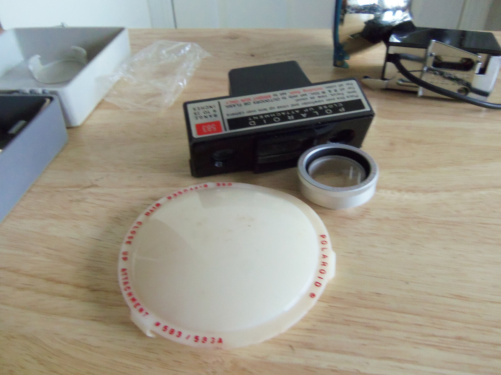 Polaroid Color Pack Camera Close-Up Kit # 583 with Box flash attachment