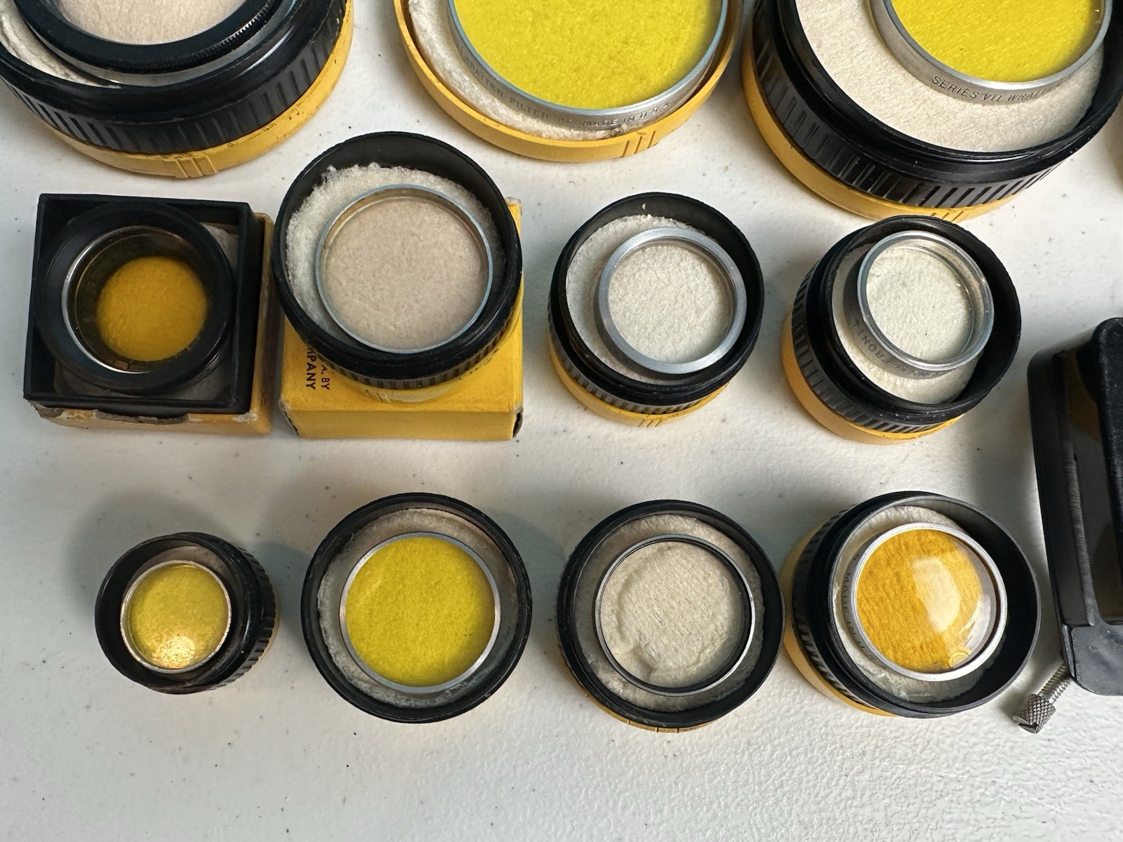 Vintage Kodak Ednalite Optical Filter Lot w Holders Rings Pola-Screen Viewer