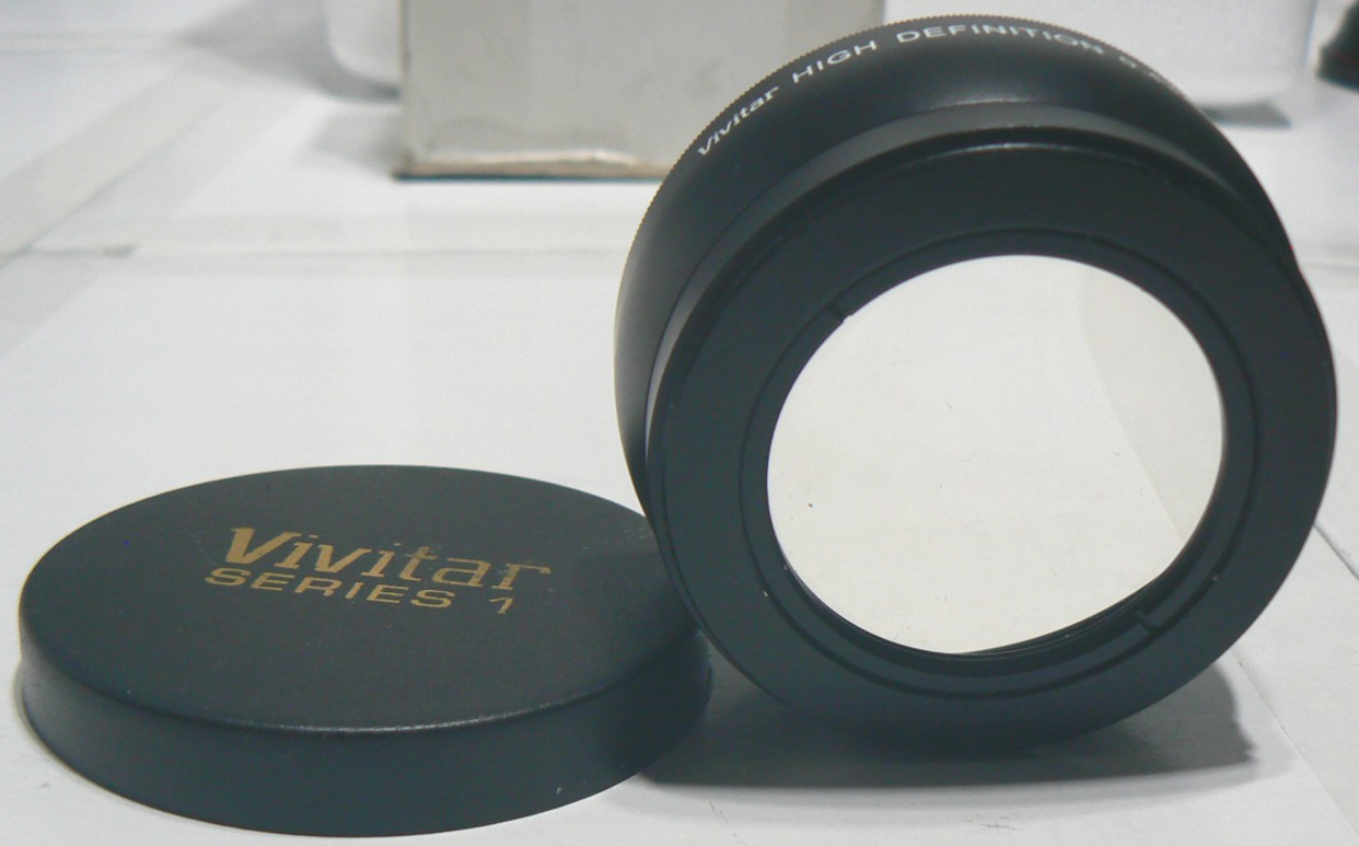 Vivitar 58mm HD 0.43X Wide Angle Macro Threaded Lens +Both End Caps Japan Optics
