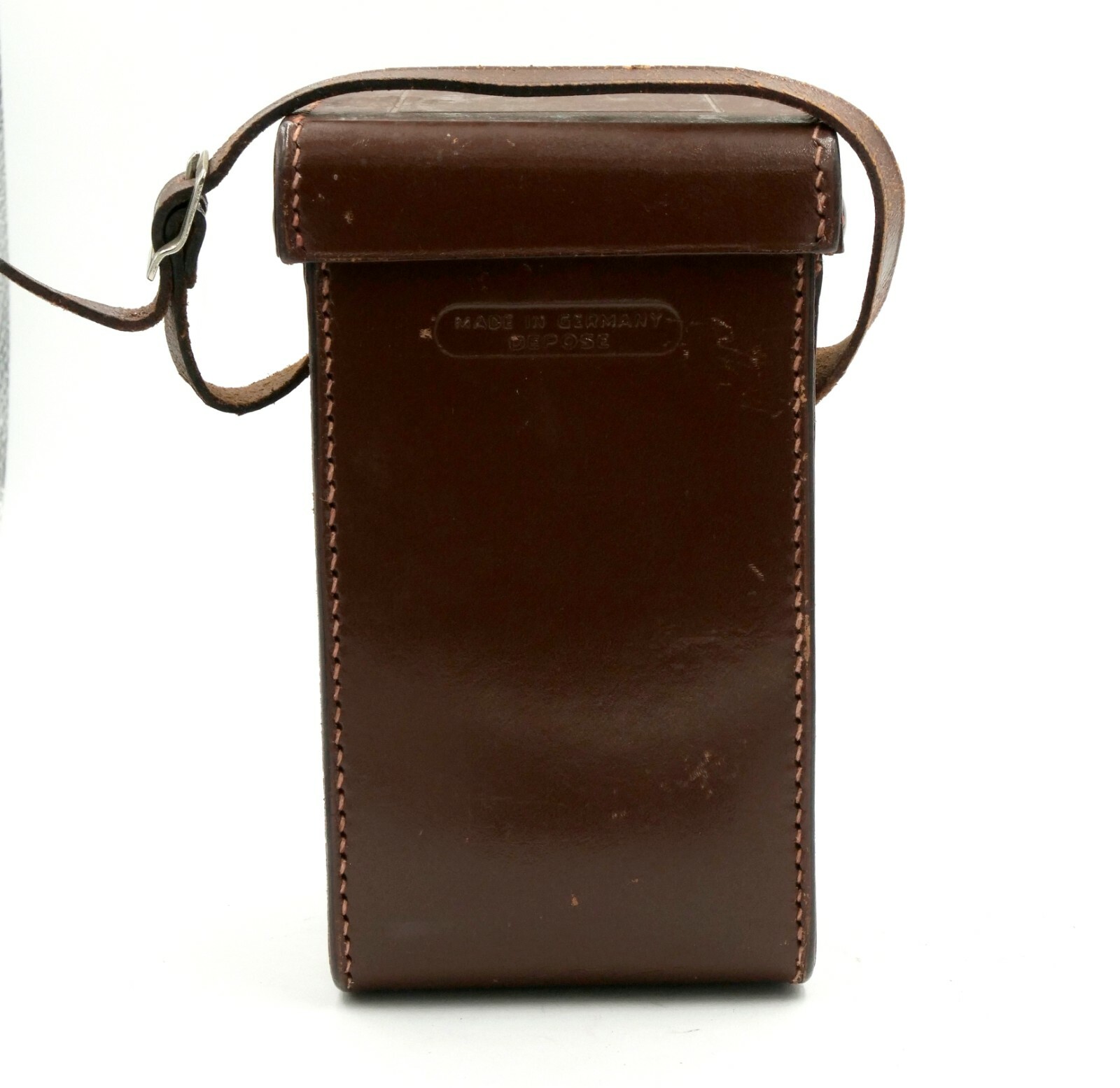 Pair (2) of Rollei Original Hard Brown Leather Cases for Rolleicord TLR Camera