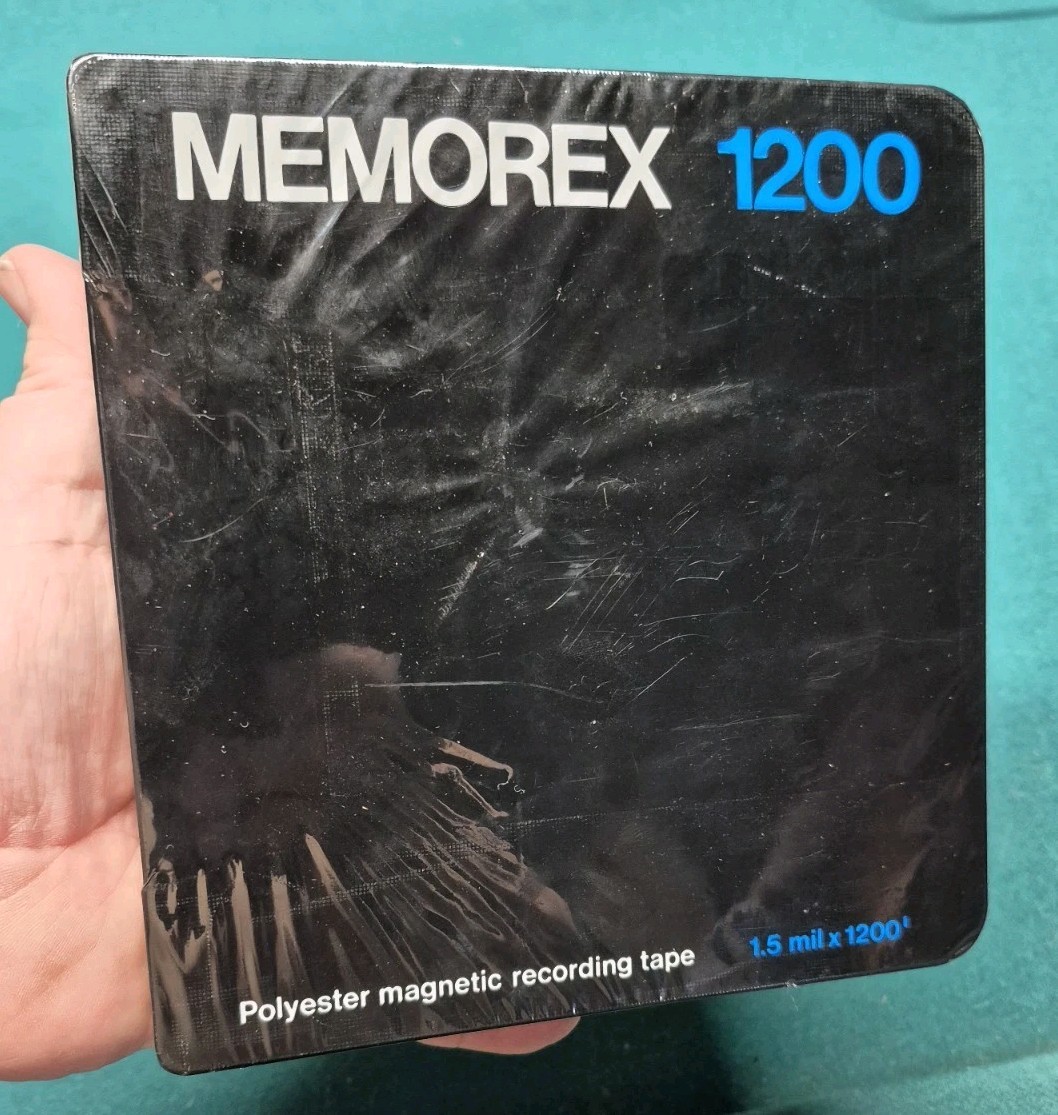 New Factory Sealed Memorex 1200 Magnetic Recording Tape 1.5 mil x 1200 VINTAGE