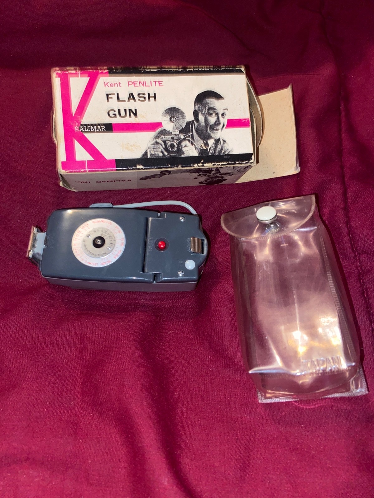 Vintage Kalimar PM Mag 5 multi bounce flash gun 1960s camera accessory In Box
