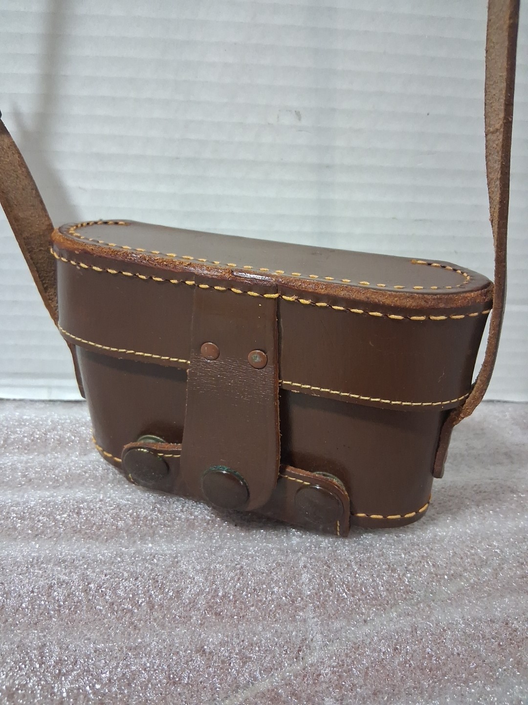 Vintage Ruko Built Rite Kase Leather Folding Camera Case