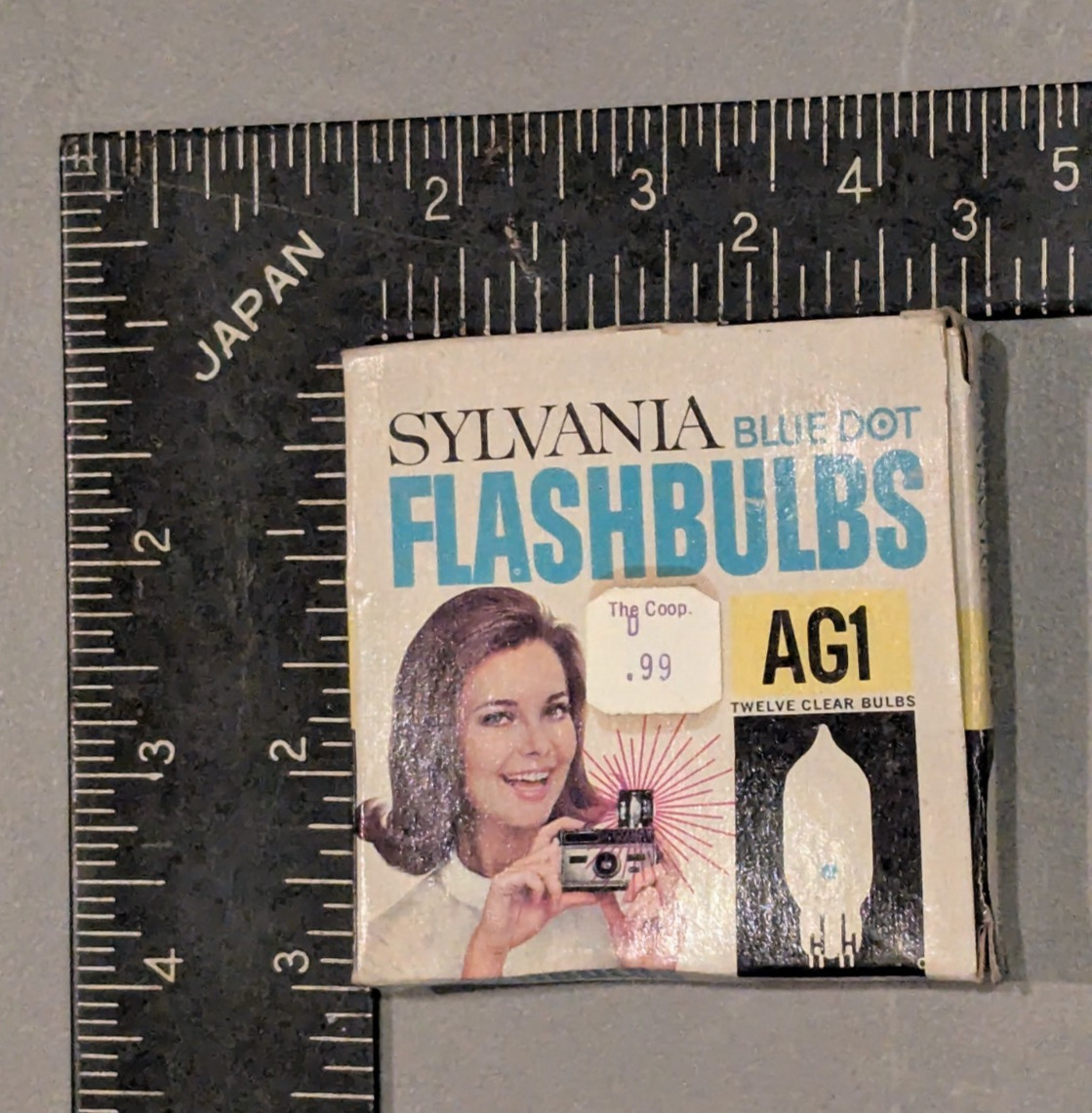 2 Boxes Sylvania Blue Dot Flashbulbs AG1 Clear Unused 24 Bulbs NOS Prop Camera