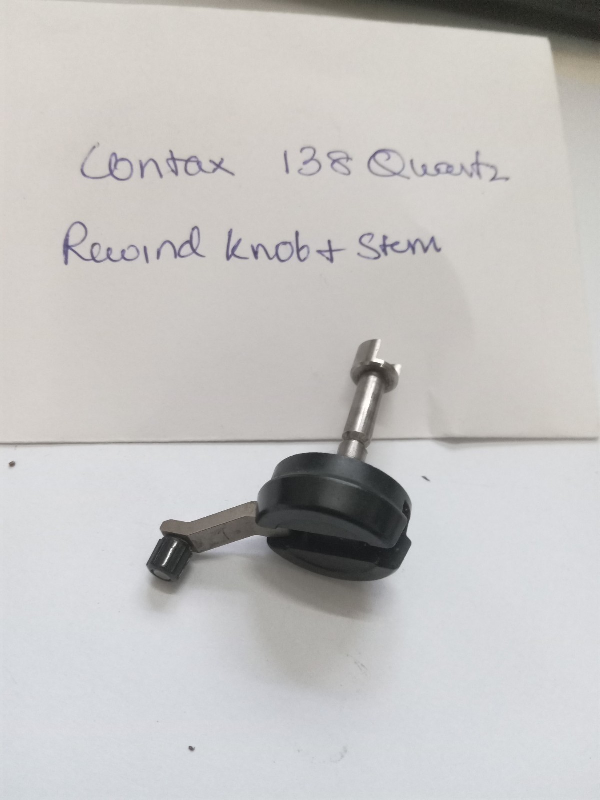 Contax 138 Quartz Rewind Knob W Stem/ Shaft Original Used Spare Part