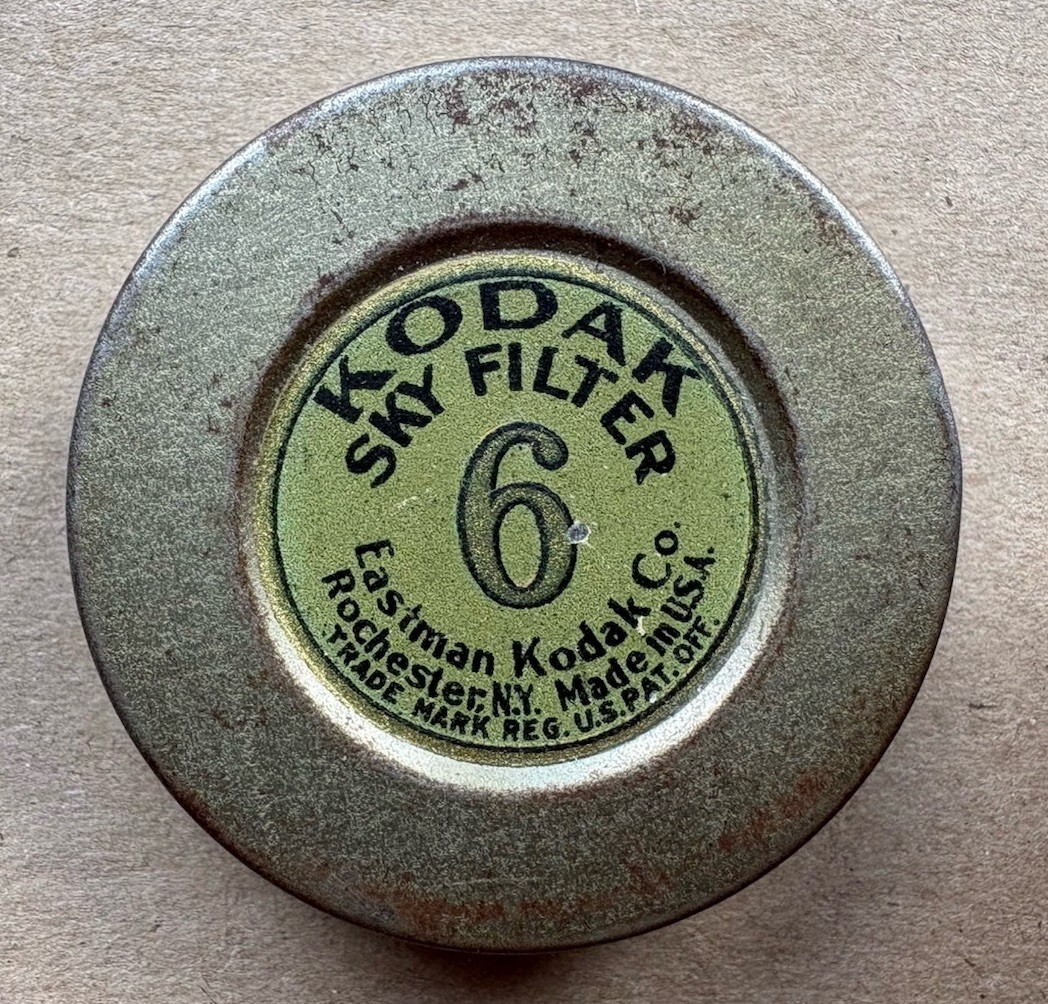 Kodak Sky Filter 6 Lens With Tin + Instructions Vintage Photography Made in USA