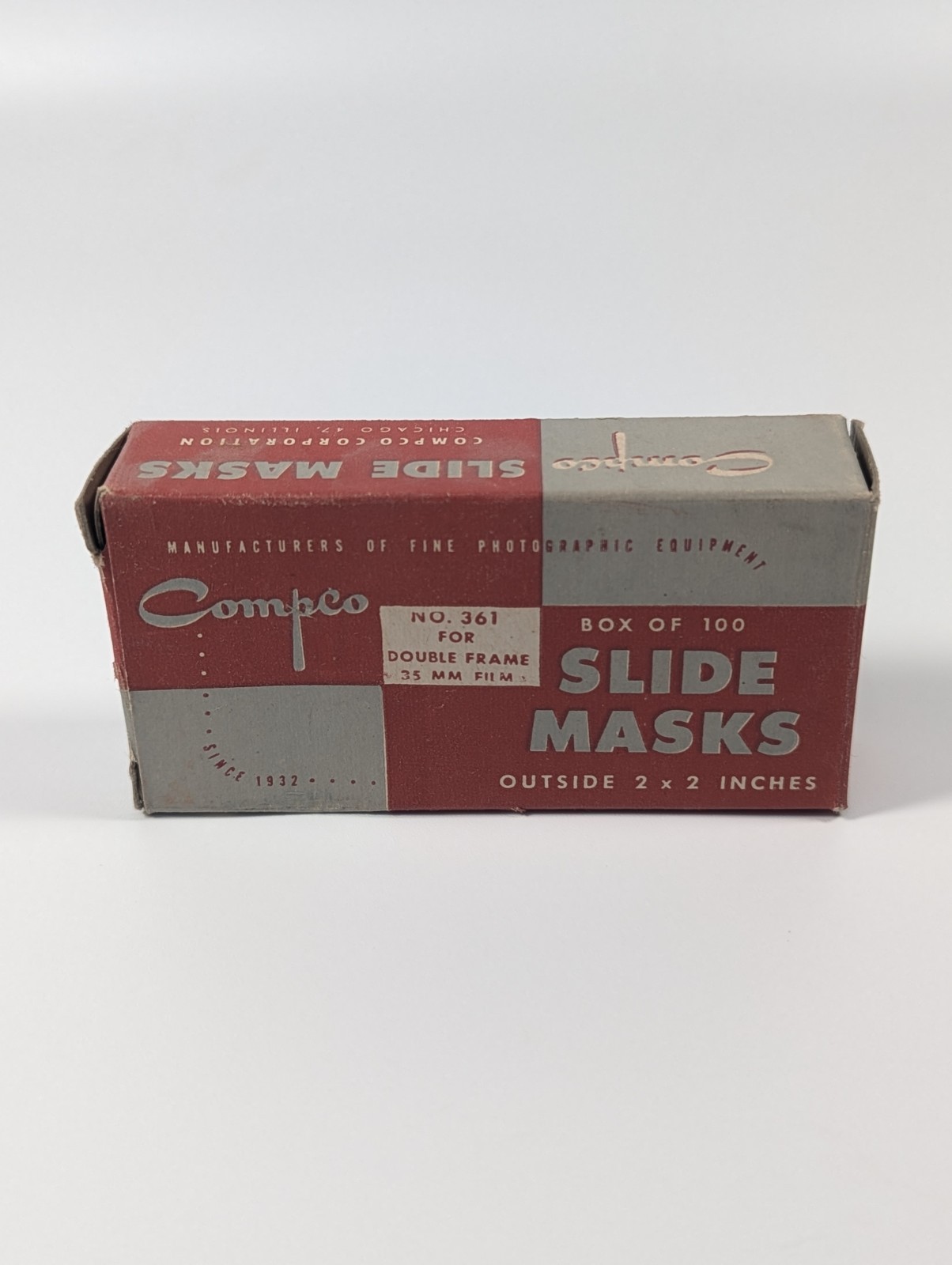 Vintage Compco No. 361 Slide Mask for 35mm Film , Box of 100