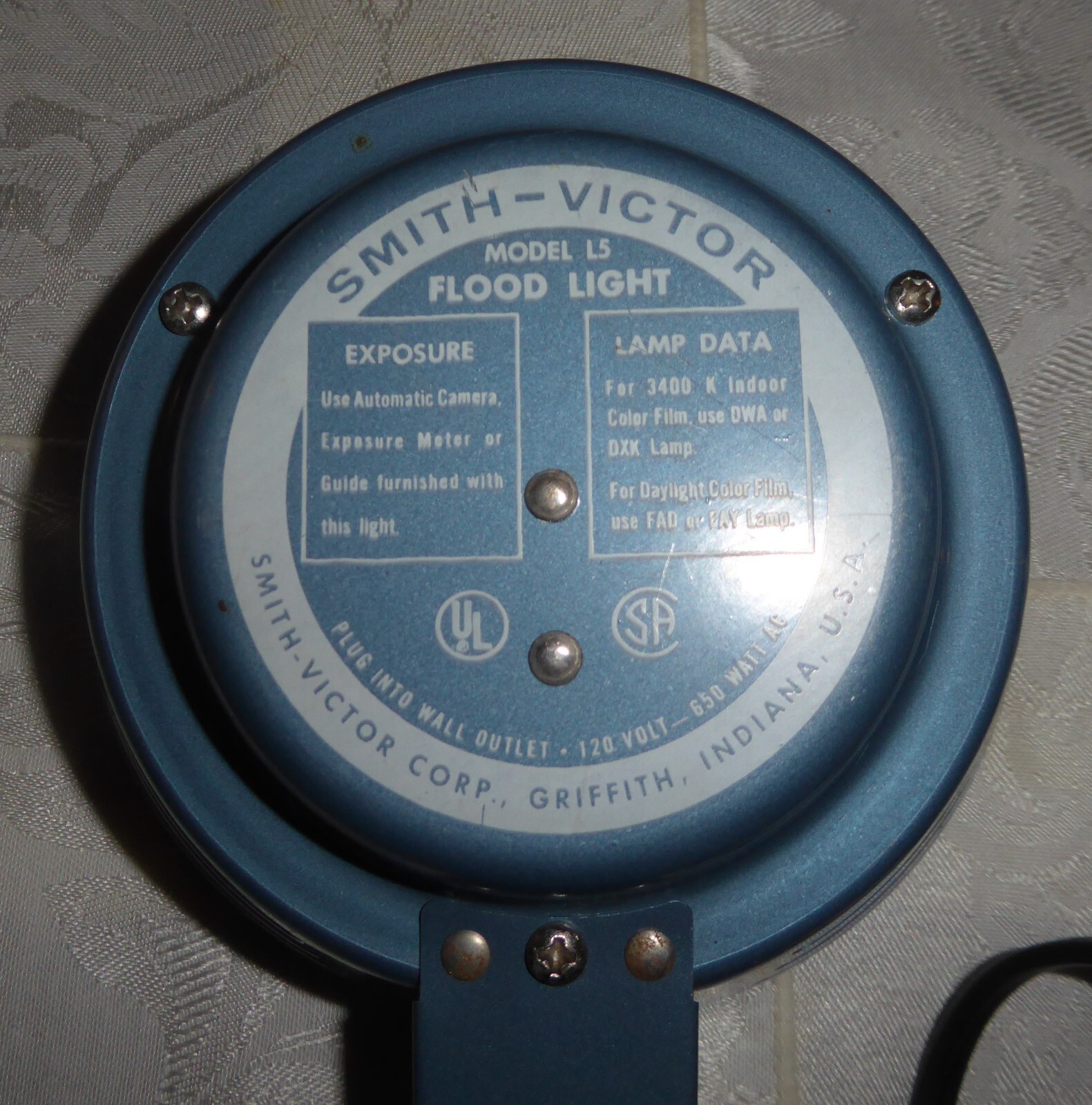Vintage Smith-Victor Handheld Floodlight Model L5