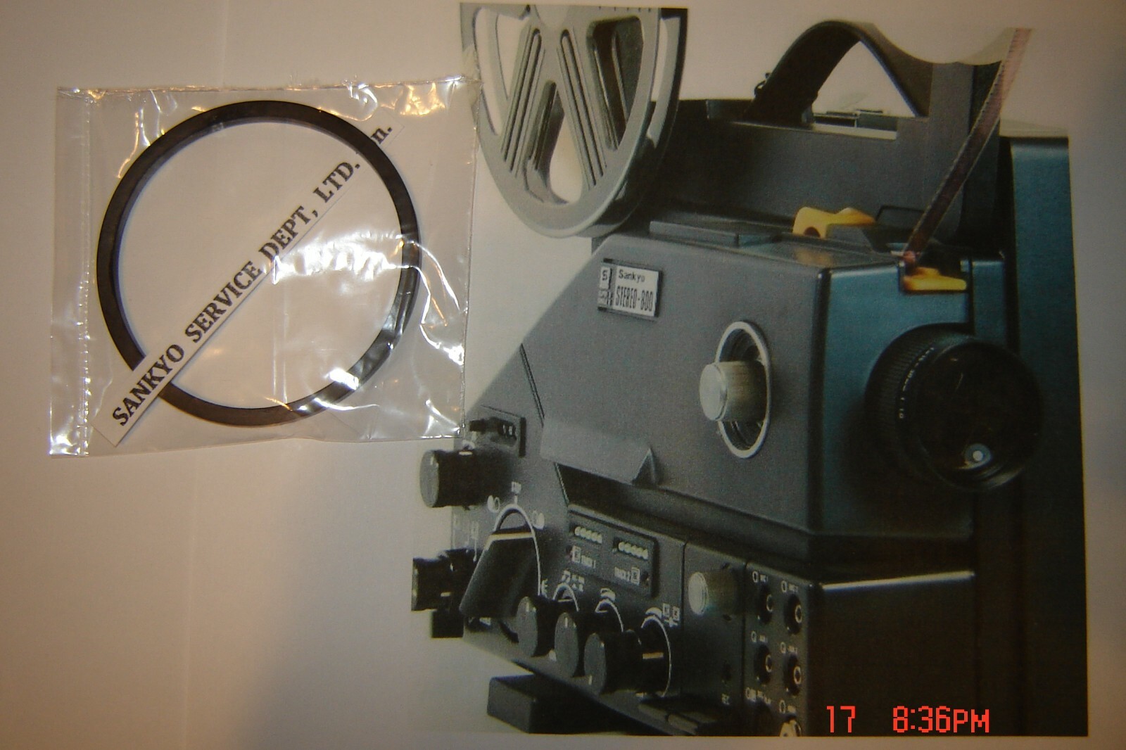 Sankyo 800 Projector Belt ,1 Sankyo 800 Motor Belt,1 Proper Motor Belt ,New