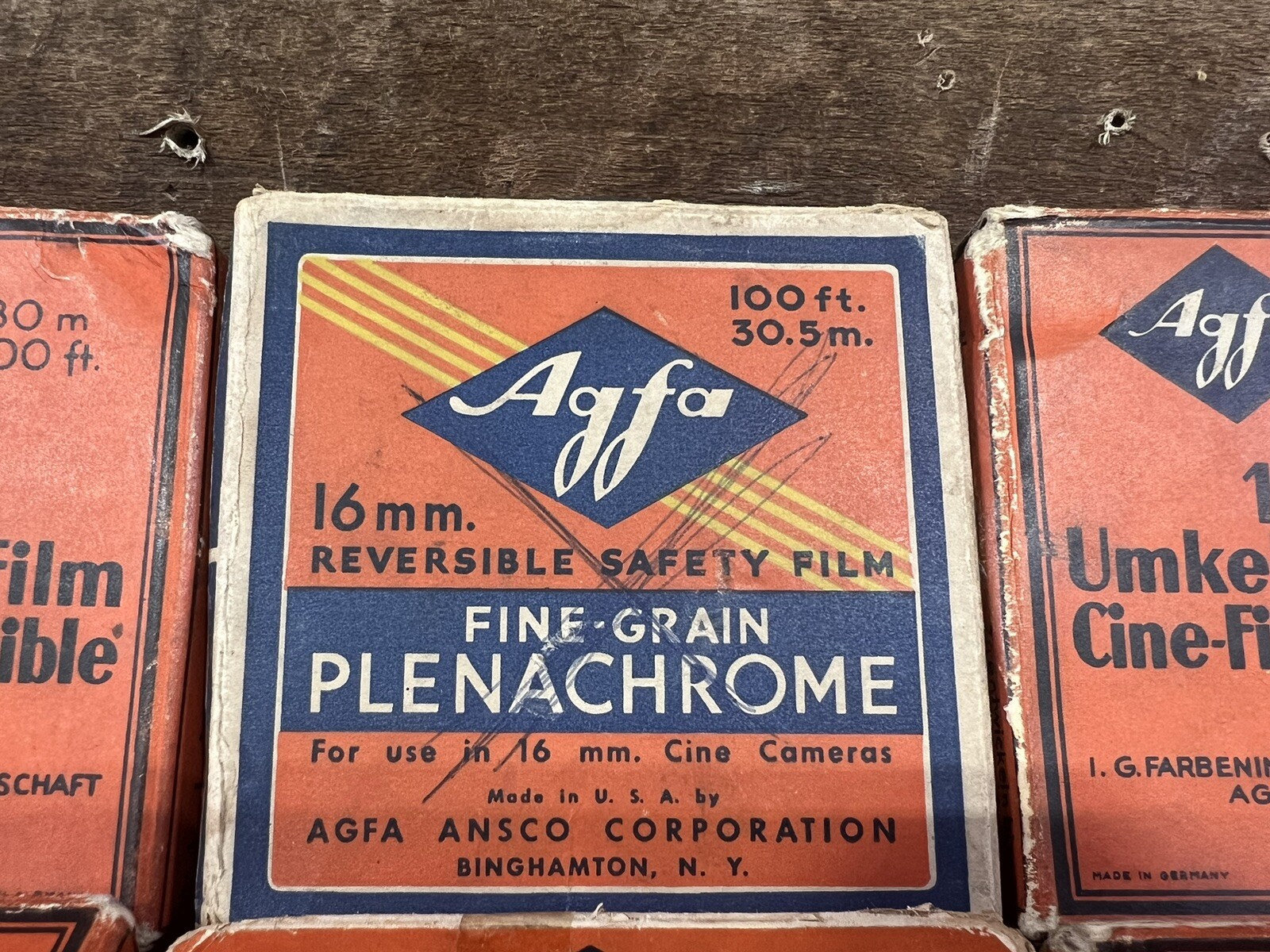 Vintage Lot Of 8 Agfa 16mm Reversible Cine-Film Reels With Boxes