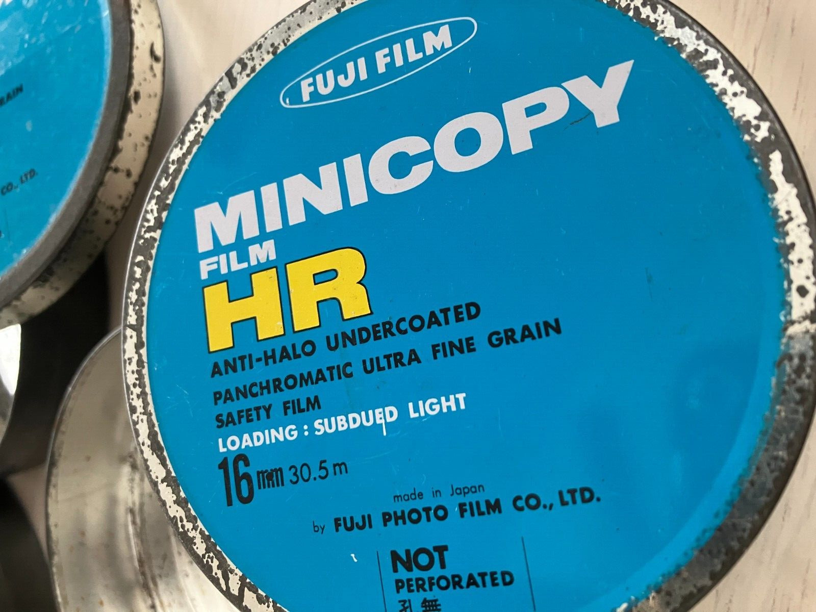 vintage Fujifilm MinicopyHR empty tin can Lot of 5 rare in hand