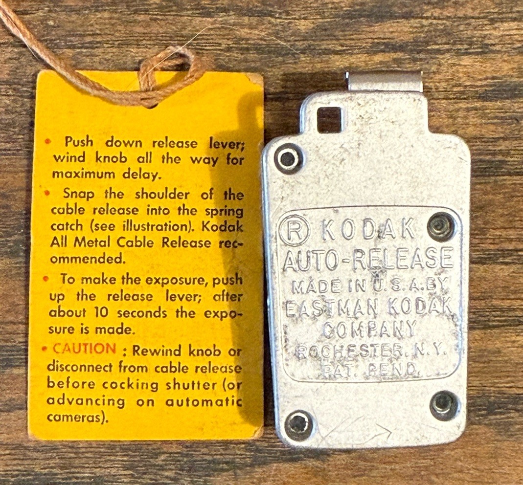 VINTAGE KODAK AUTO-RELEASE SELF-TIMER With Tag- EXCELLENT CONDITION Fast Ship
