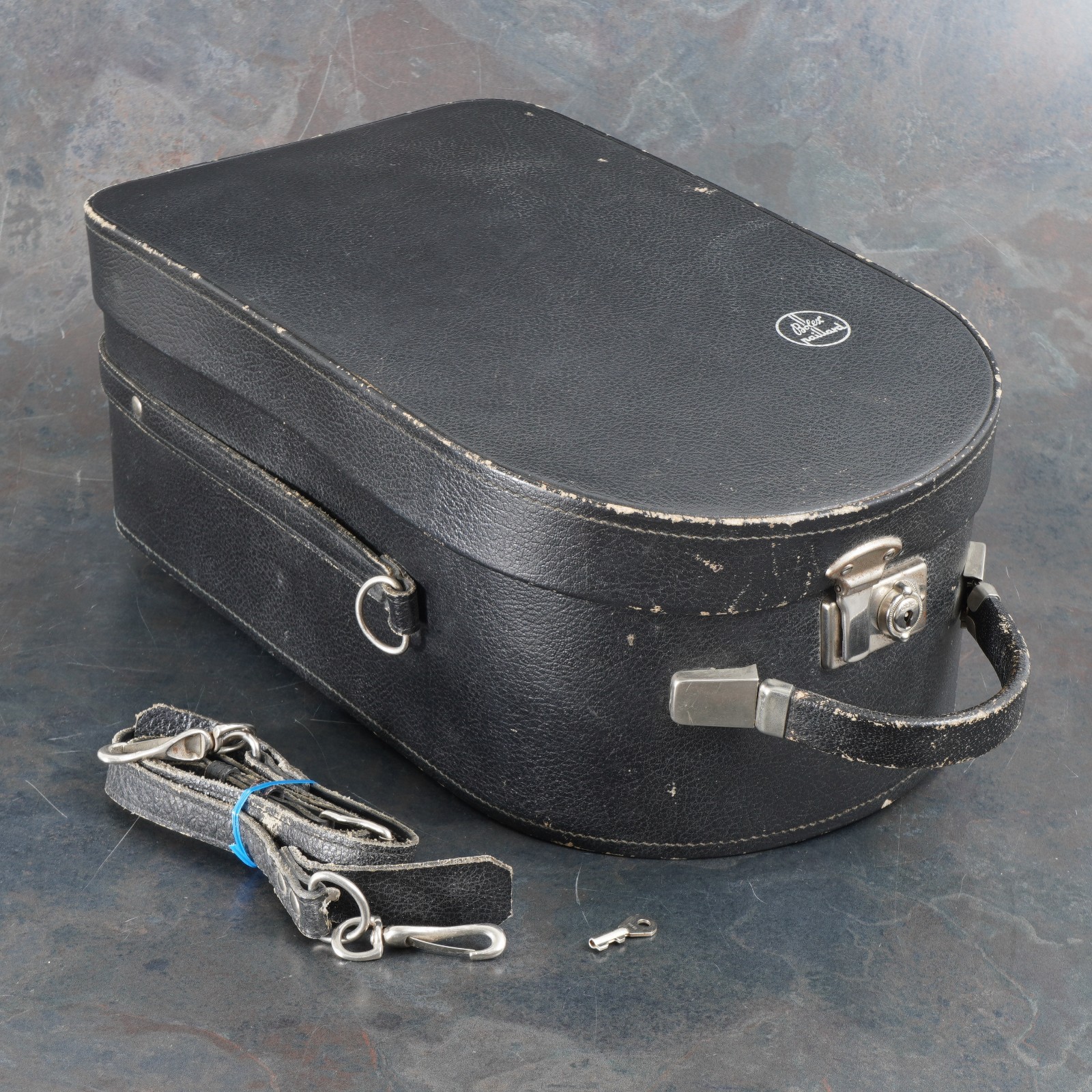 :[RARE] BOLEX H16 Reflex Black Leather Camera System Case w/ Key REX 3 4 5