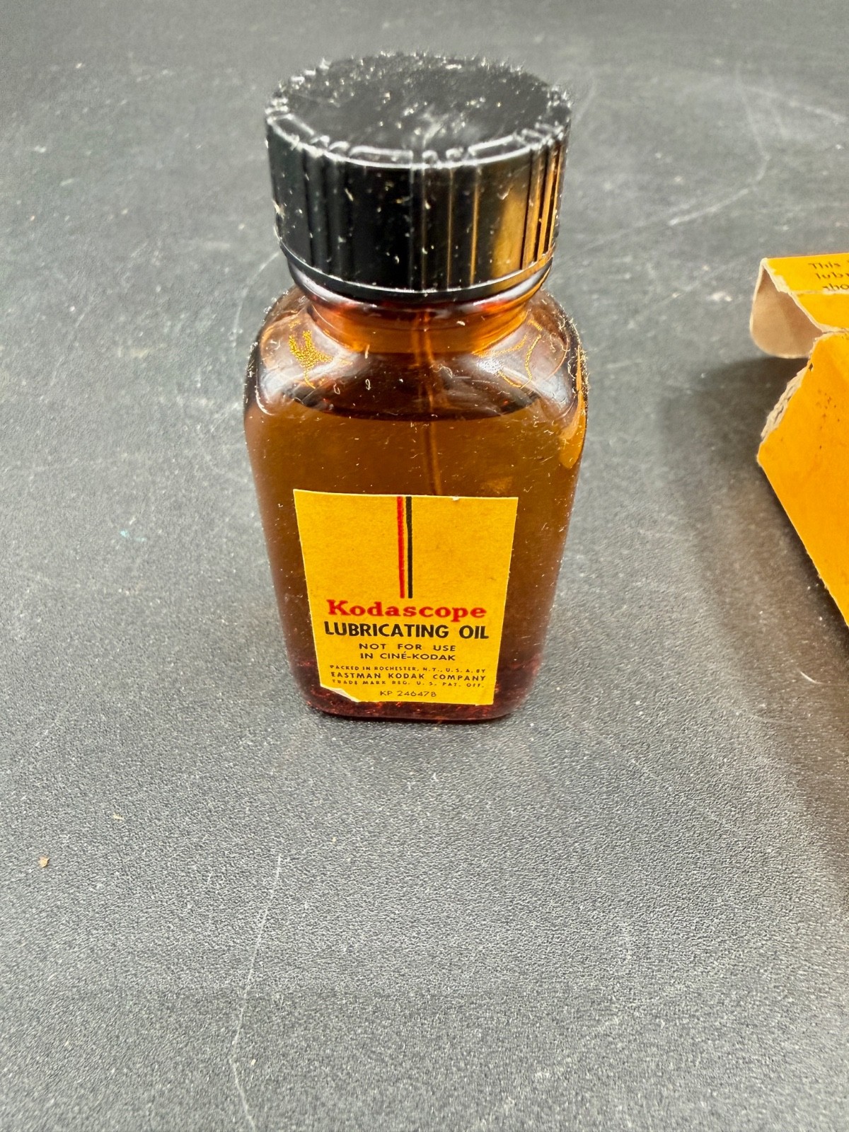 Vintage Kodascope Lubricating Oil Eastman Kodak, Full Bottle In Box