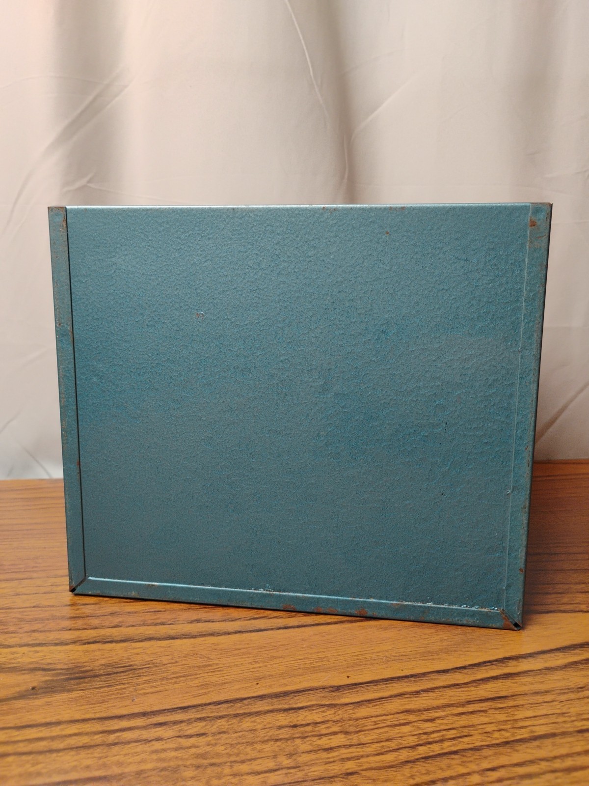 8mm Film Reel Cannister Metal Storage Case 12 Slot Vintage Blue Good Condition