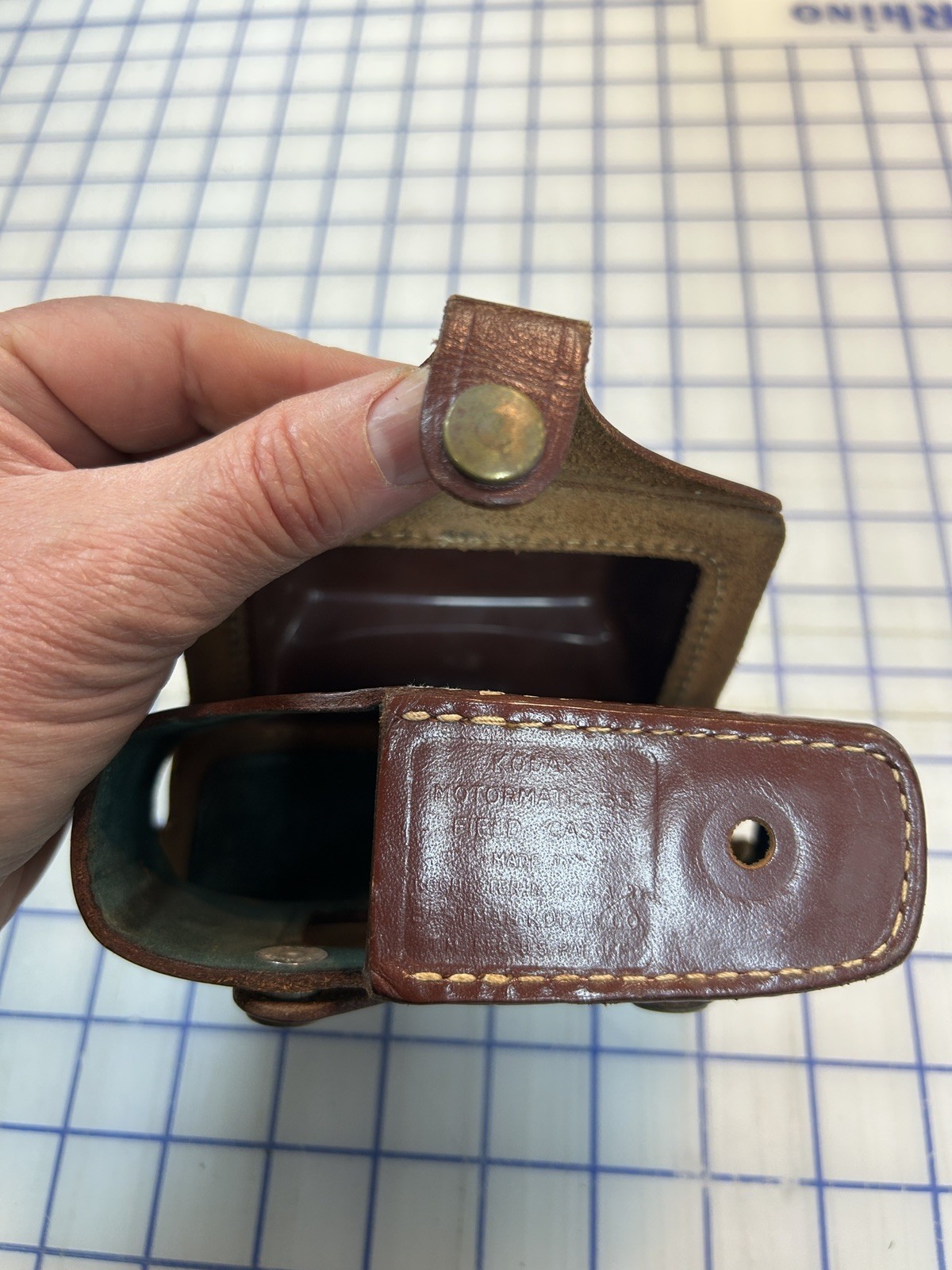 VINTAGE KODAK MOTORMATIC 35 CAMERA HARD LEATHER FIELD CASE