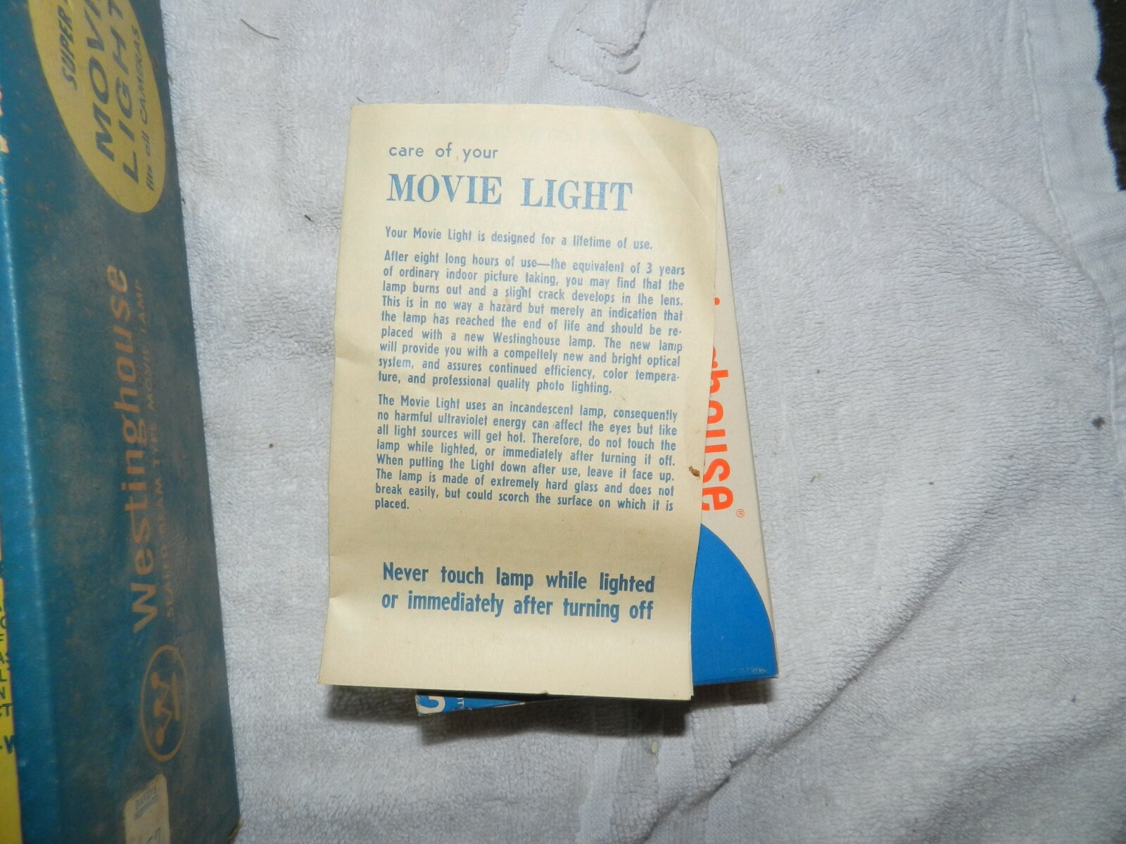Vintage Super 88 650 Watt Sealed Beam Movie Light w/Original Box by Westinghouse