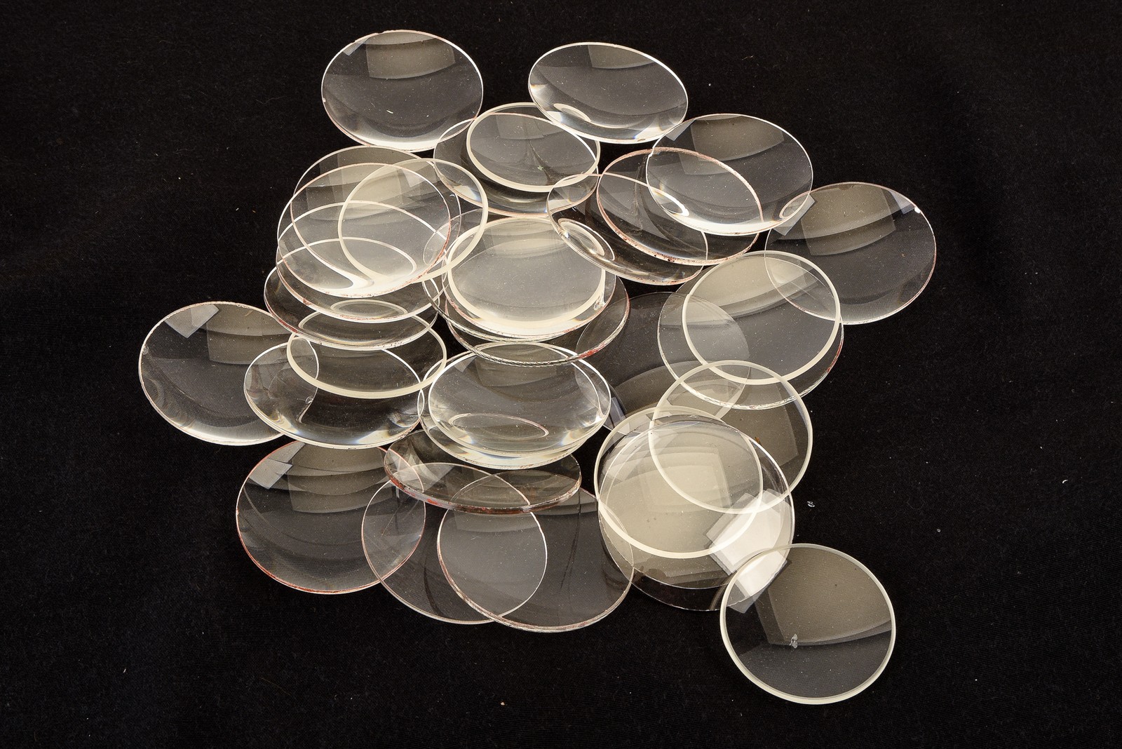 Lot of Loose Vintage Camera Lens Elements Most are 2 Inch Diameter AS-IS V24
