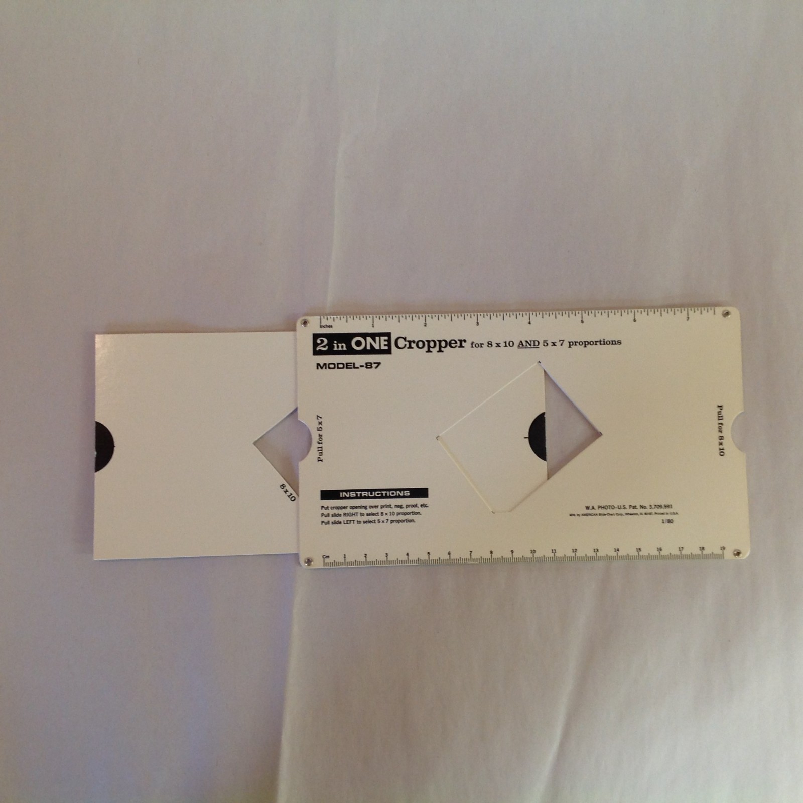 Vtg 2 In One Cropper For 8 x 10 and 5 x 7 Photo Prints Model-87 American Slide
