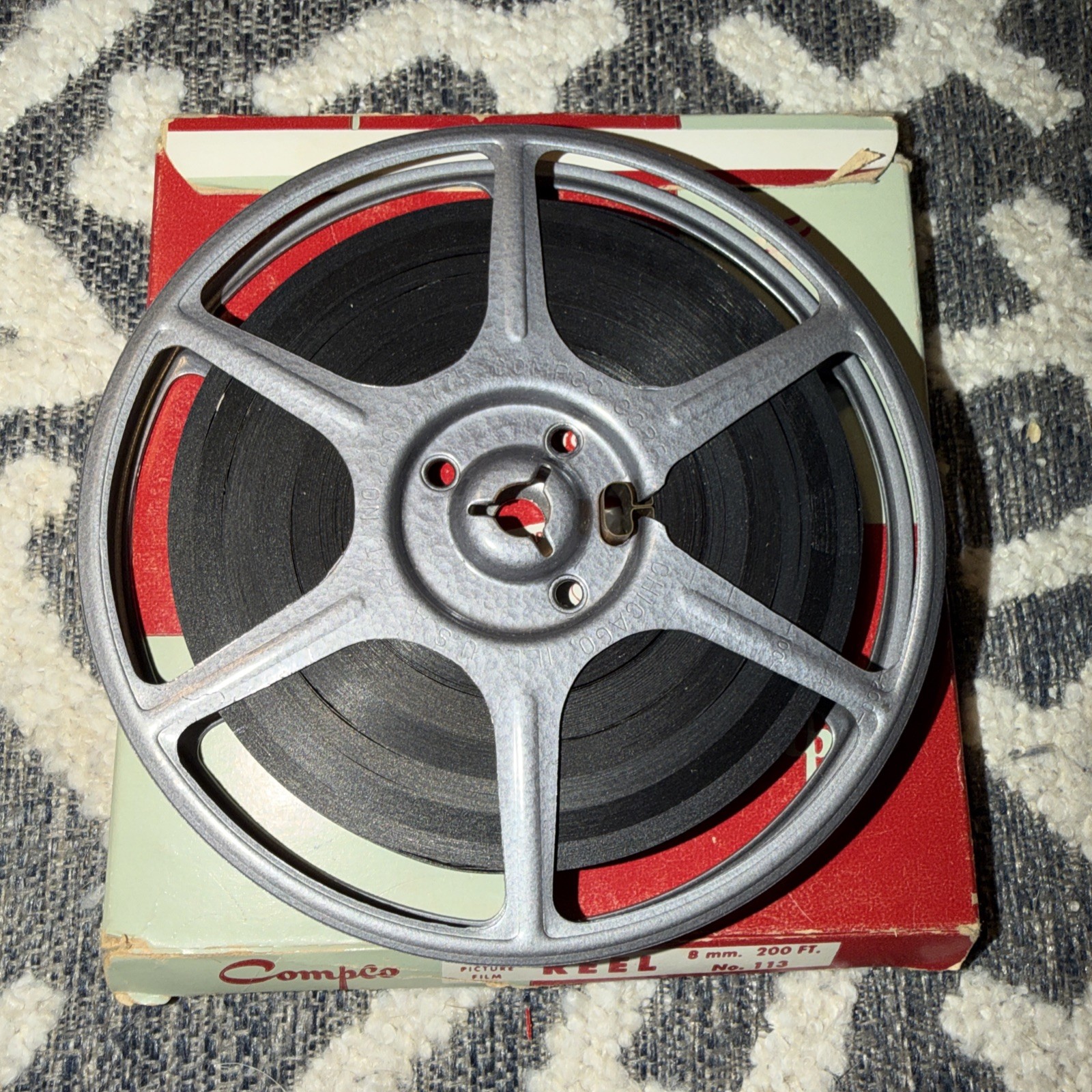 Compact Motion Picture Film Reel 8mm. 200 Ft. No. 113