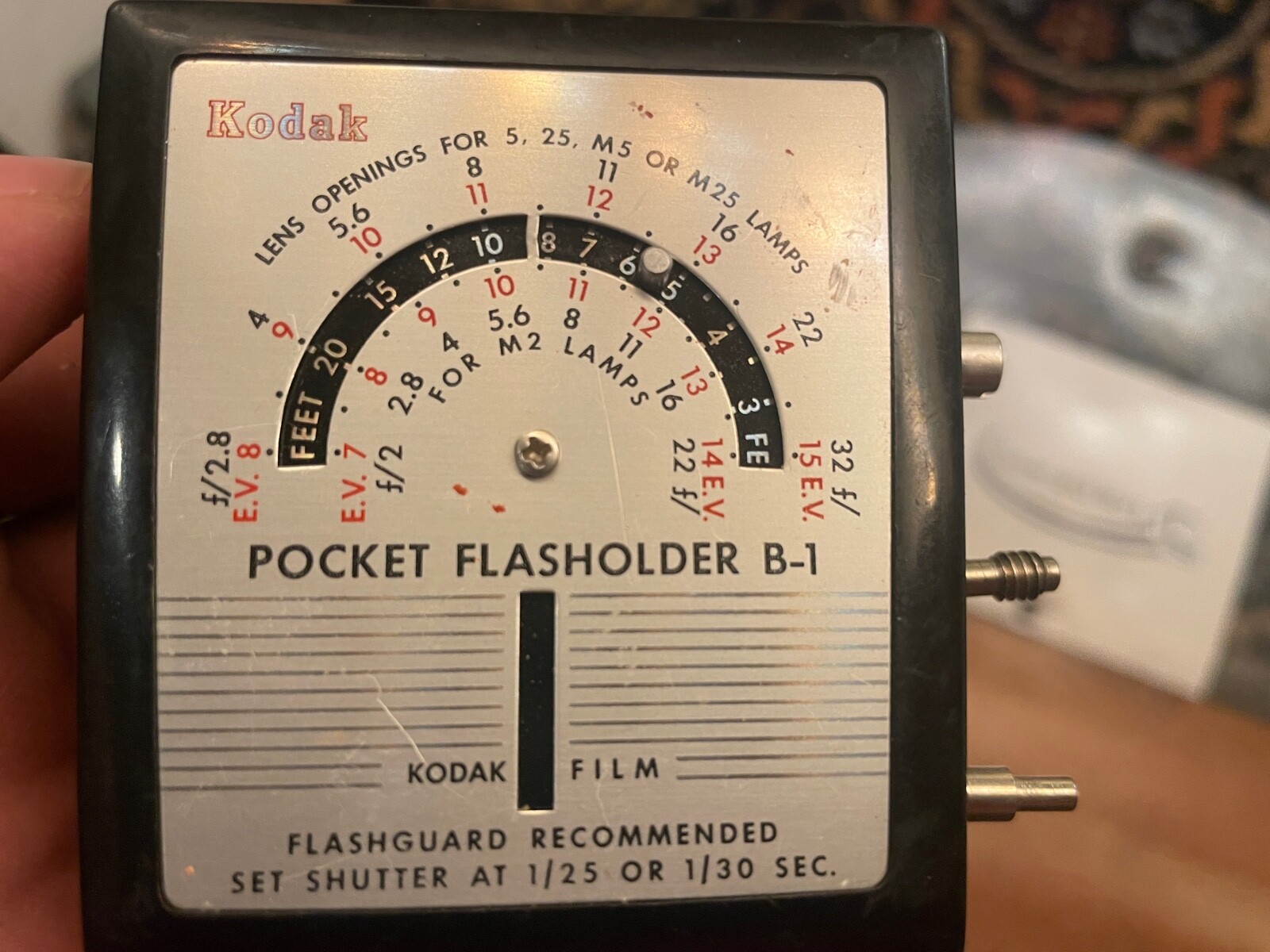 Vintage KODAK POCKET FLASHOLDER B-1/174479 Black and Silver