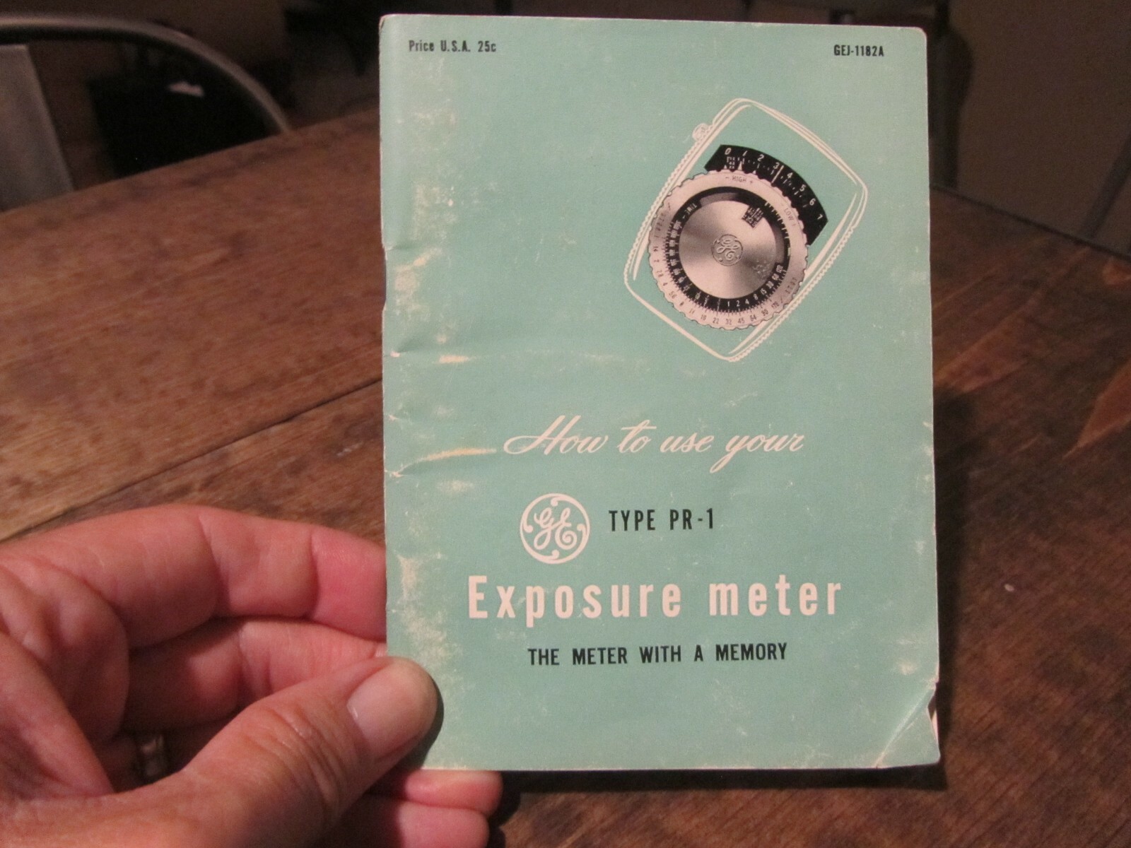 GE Exposure Meter PR-1 Manual Original 1948 Camera Book