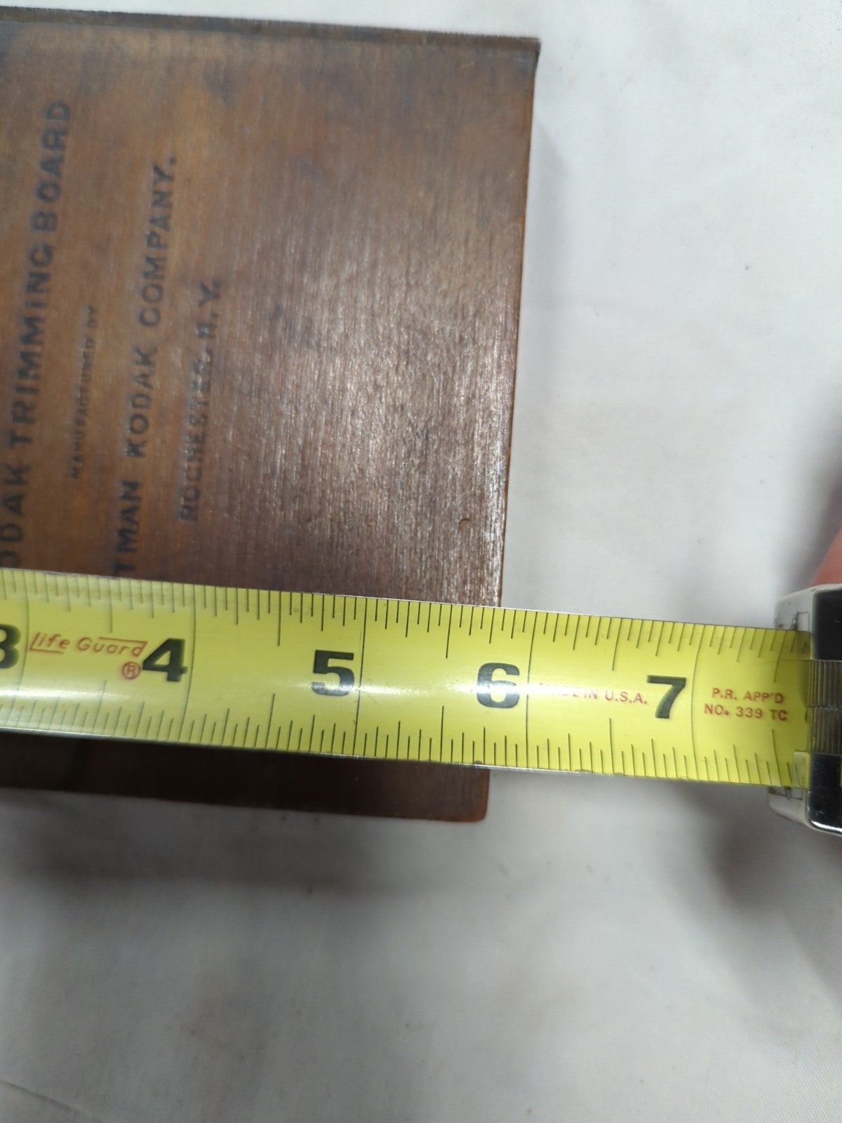 Vintage wooden No. 1 Kodak trimming board 5” x 5″ Cutting Surface