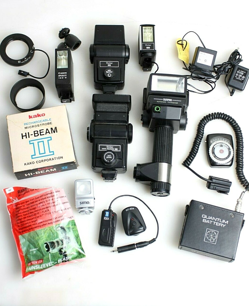 Lot of Misc Vintage Flash Parts – See Images