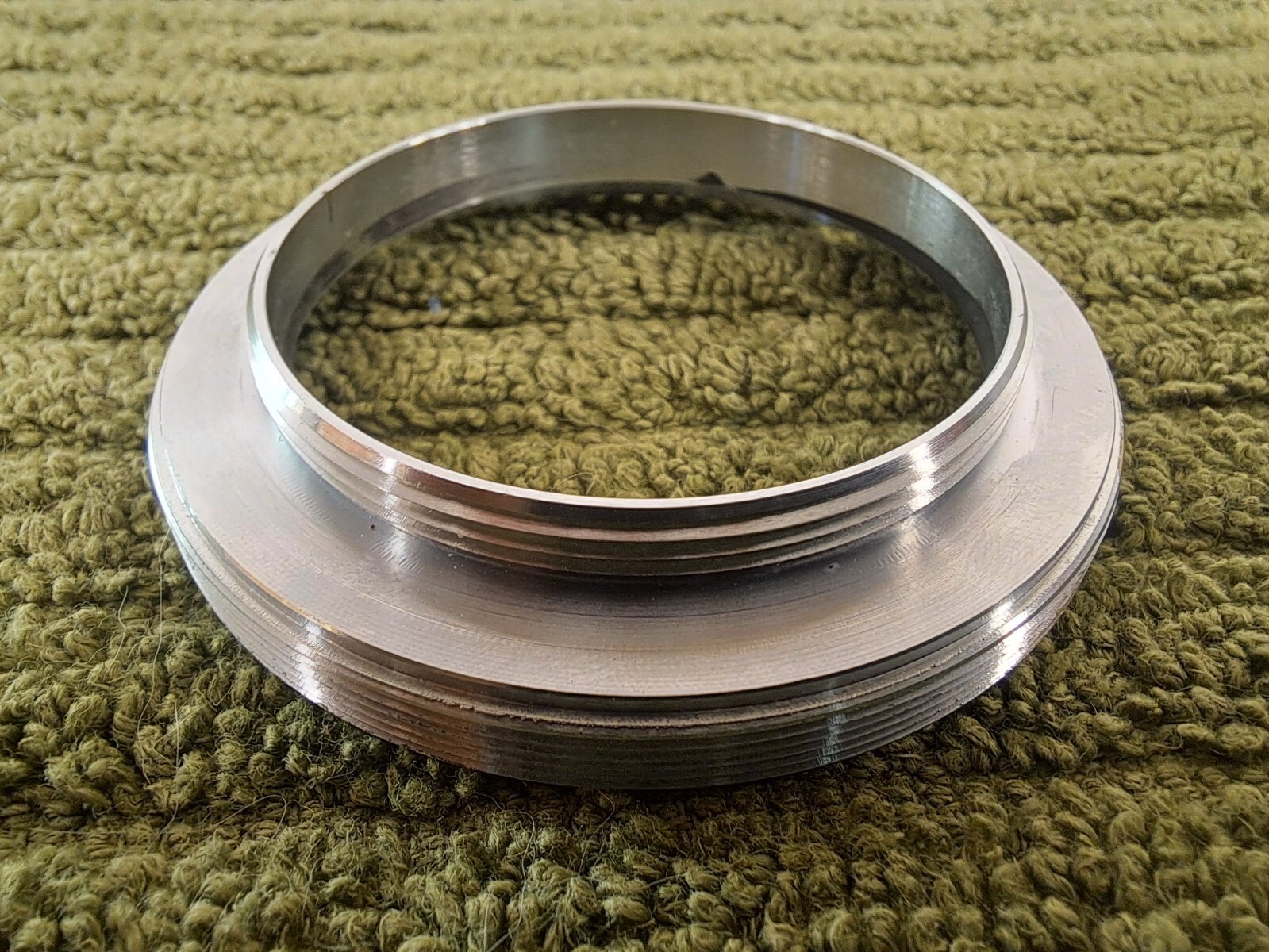 Vintage Silver Metal Lens Filter Adapter Ring 42mm to Series 7 VII Male Threads