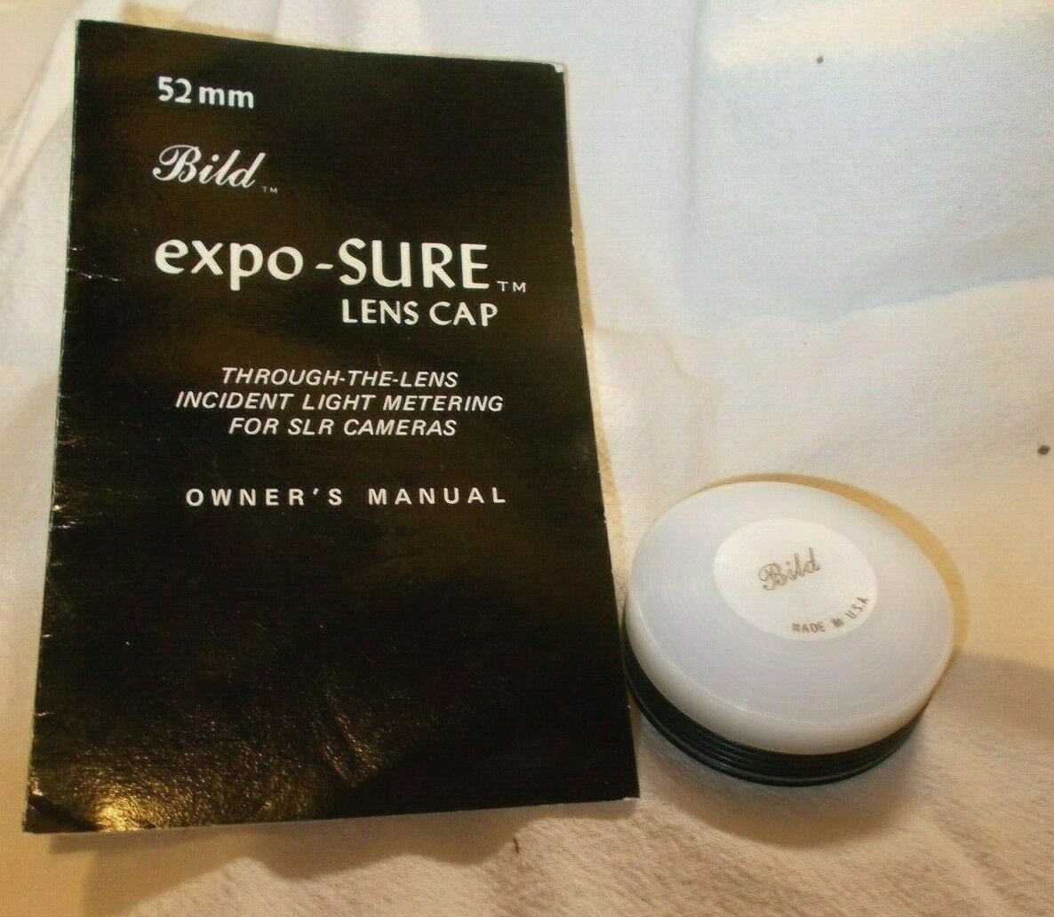 Vintage 80s Bild expoSURE 52mm Lens Cap Incident Light Metering For SLR Cameras