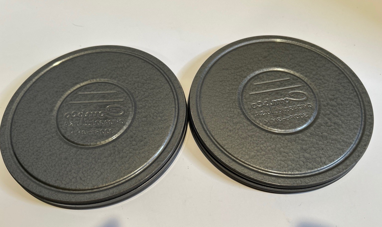 Vtg 5″ Inch 8mm Movie Film Reel & Tin Can Compo Corporation Chicago & Sherer